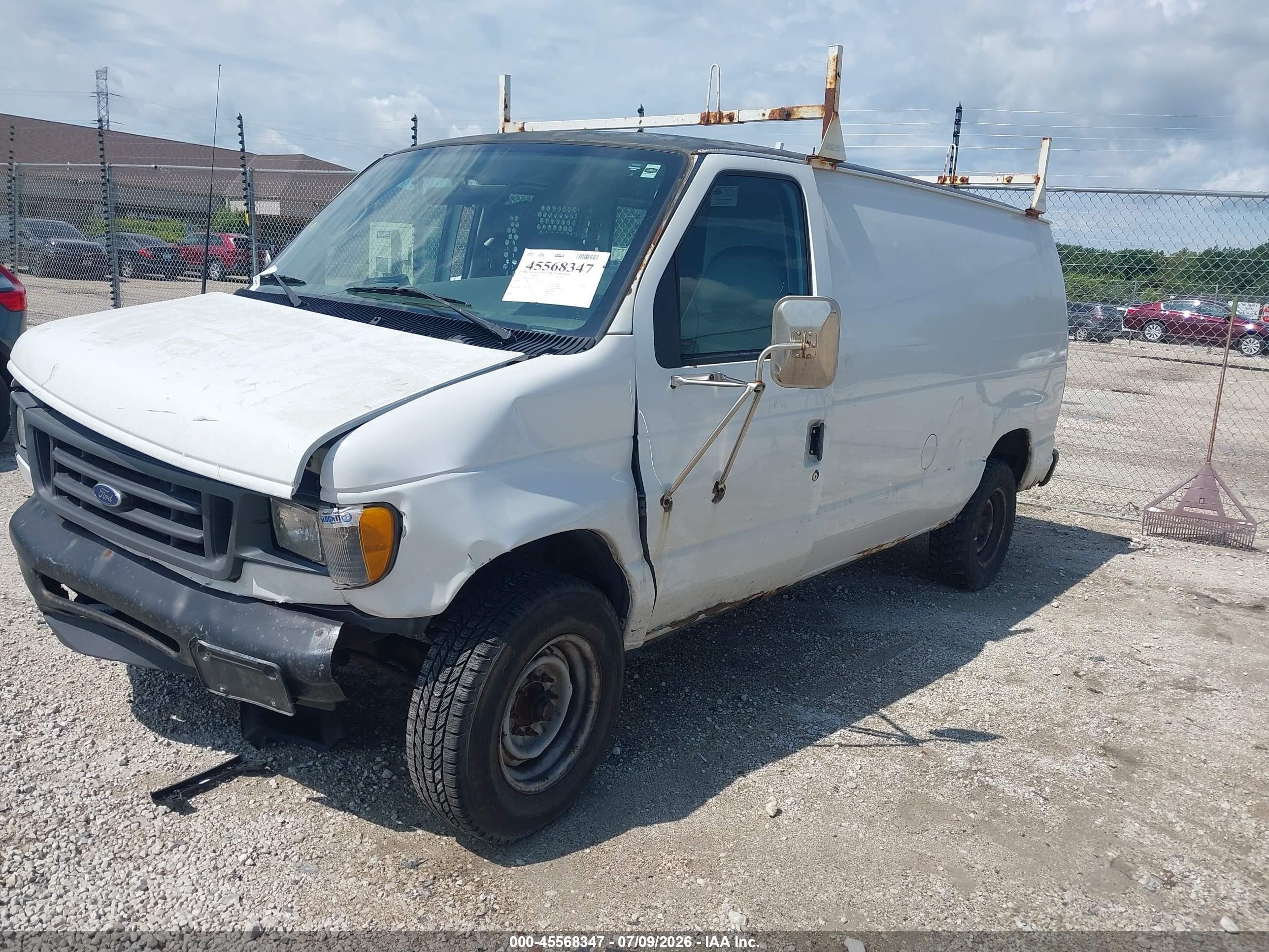 2003 Ford E-250 Commercial/recreational White vin: 1FTNE24L63HA43304