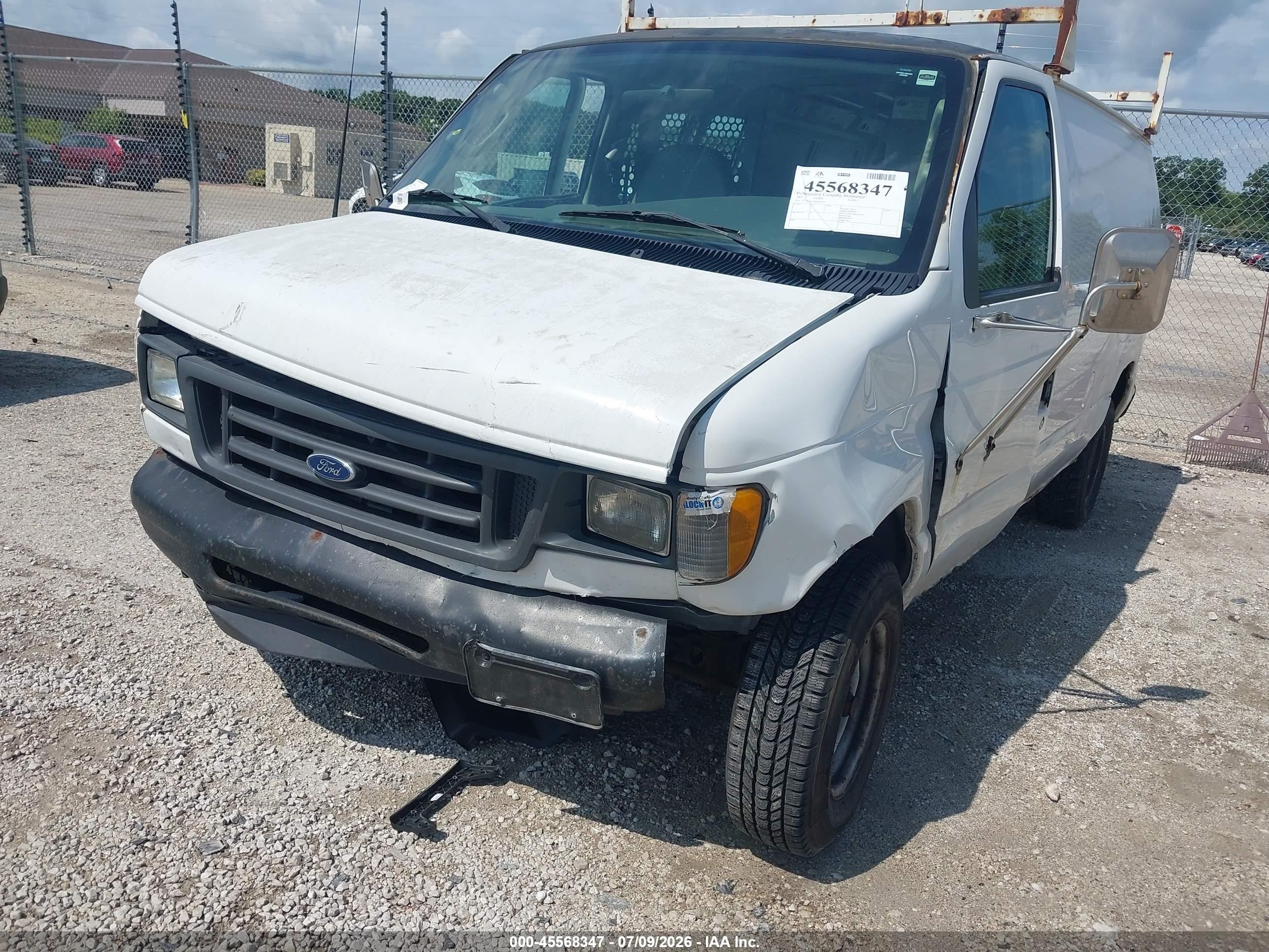 2003 Ford E-250 Commercial/recreational White vin: 1FTNE24L63HA43304