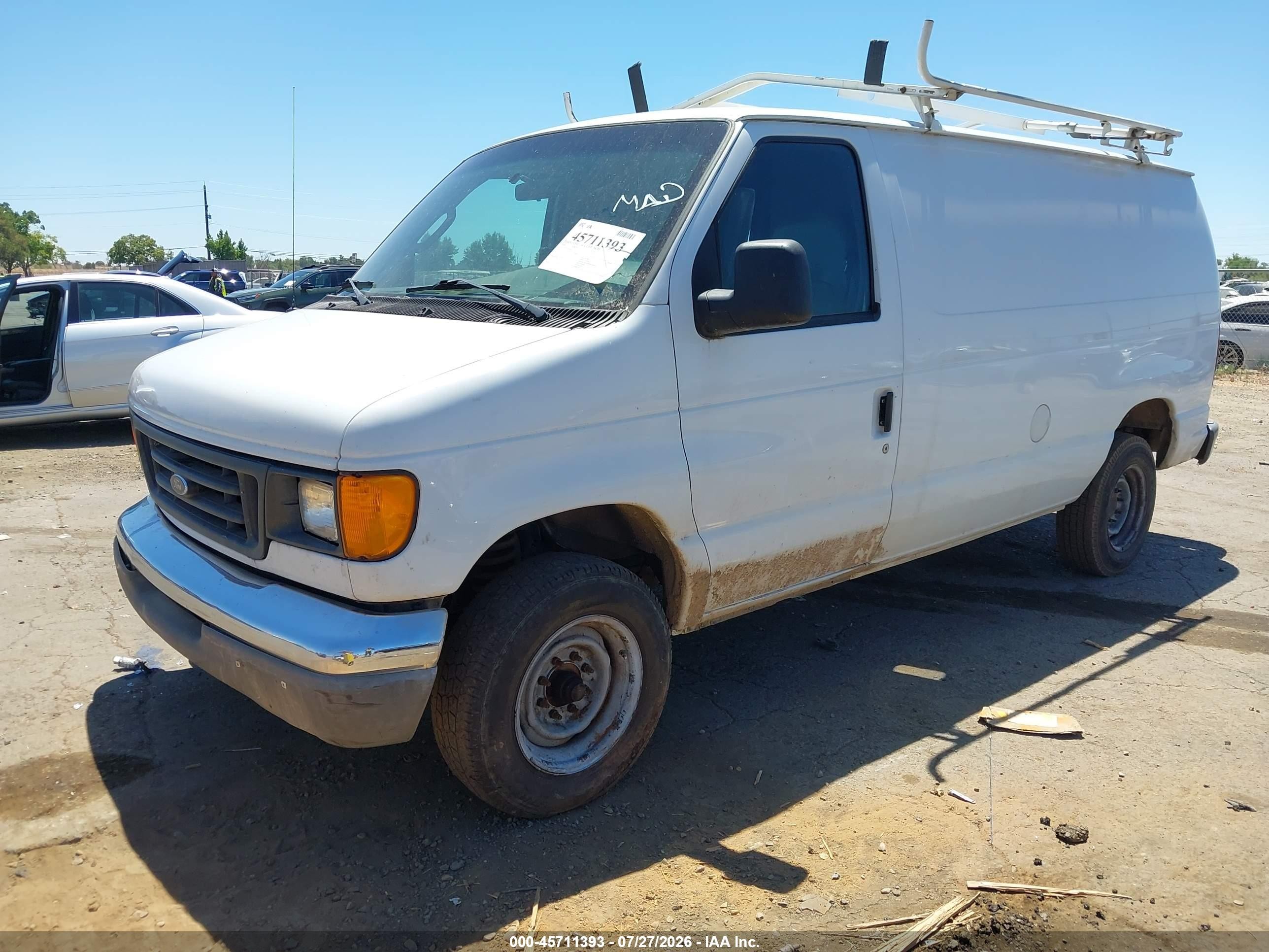 2006 Ford E-250 Commercial/recreational Белый vin: 1FTNE24L76DA22134