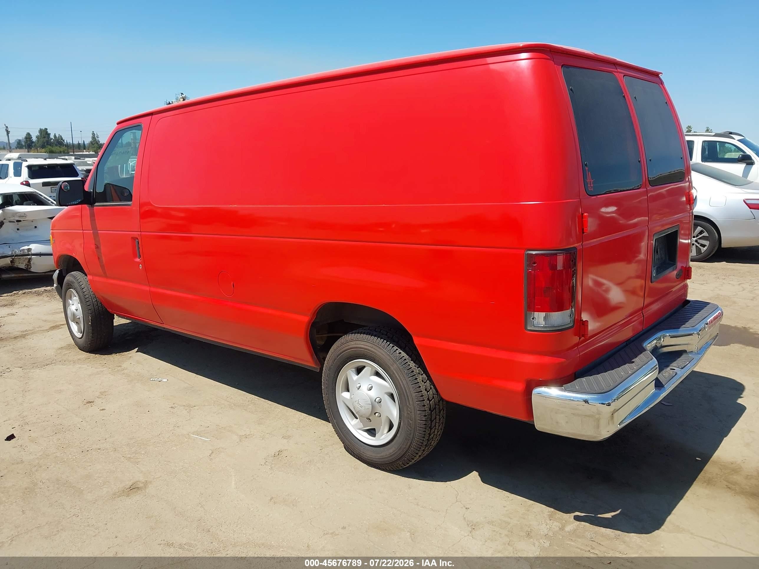 2001 Ford E-250 Commercial/recreational Red vin: 1FTNE24L91HA85995