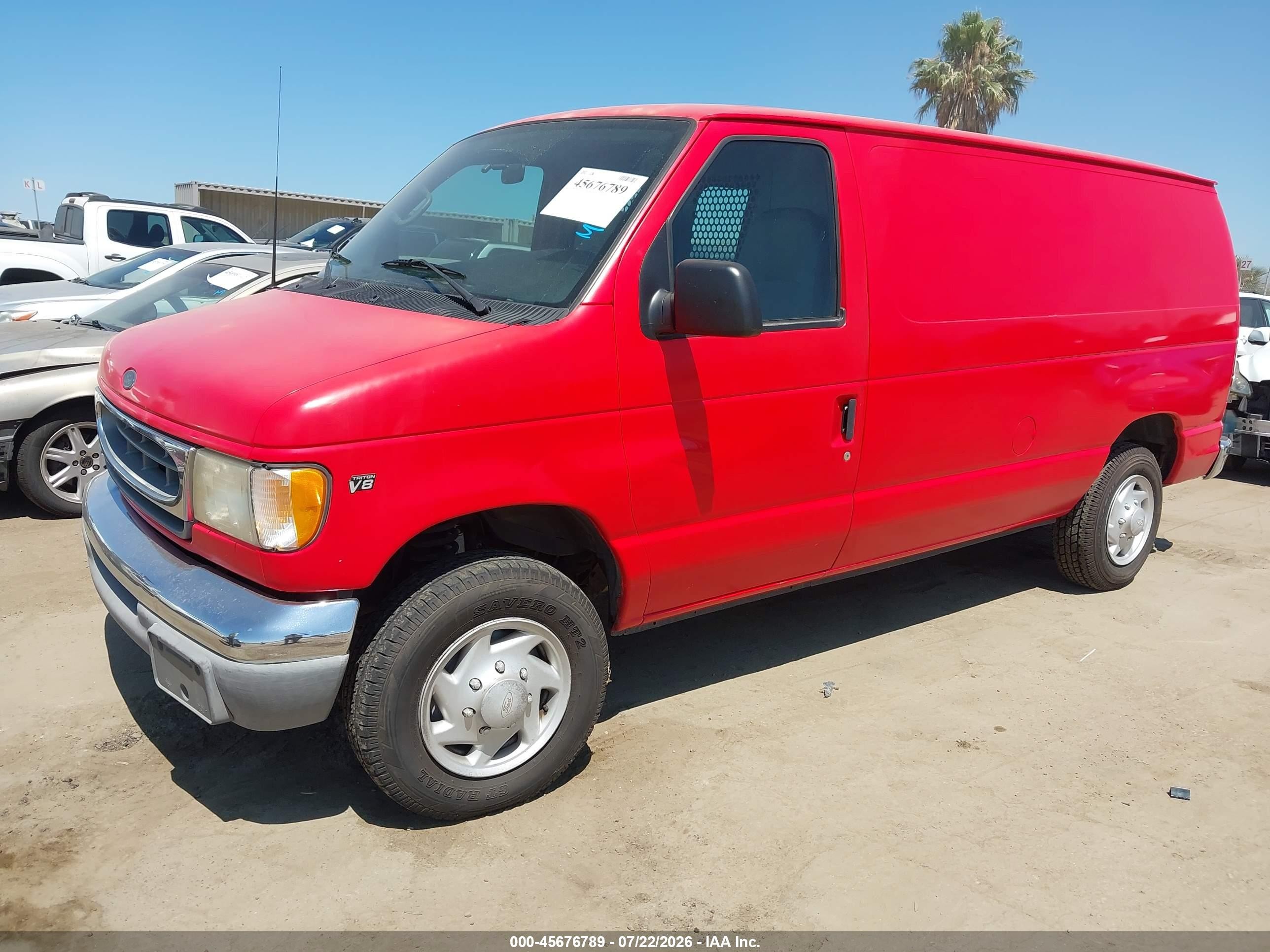 2001 Ford E-250 Commercial/recreational Red vin: 1FTNE24L91HA85995