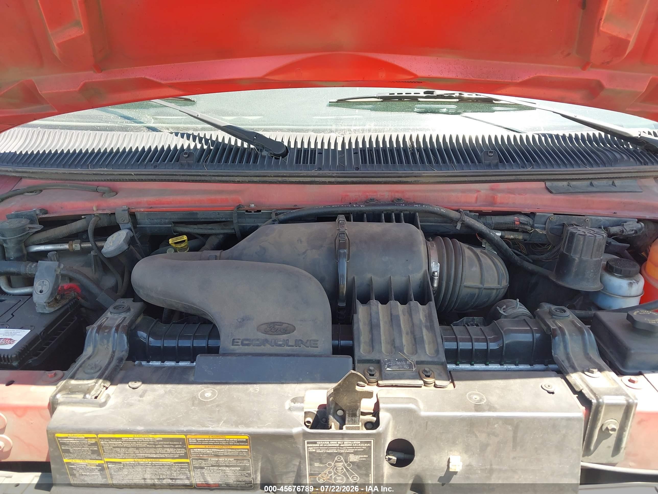 2001 Ford E-250 Commercial/recreational Red vin: 1FTNE24L91HA85995