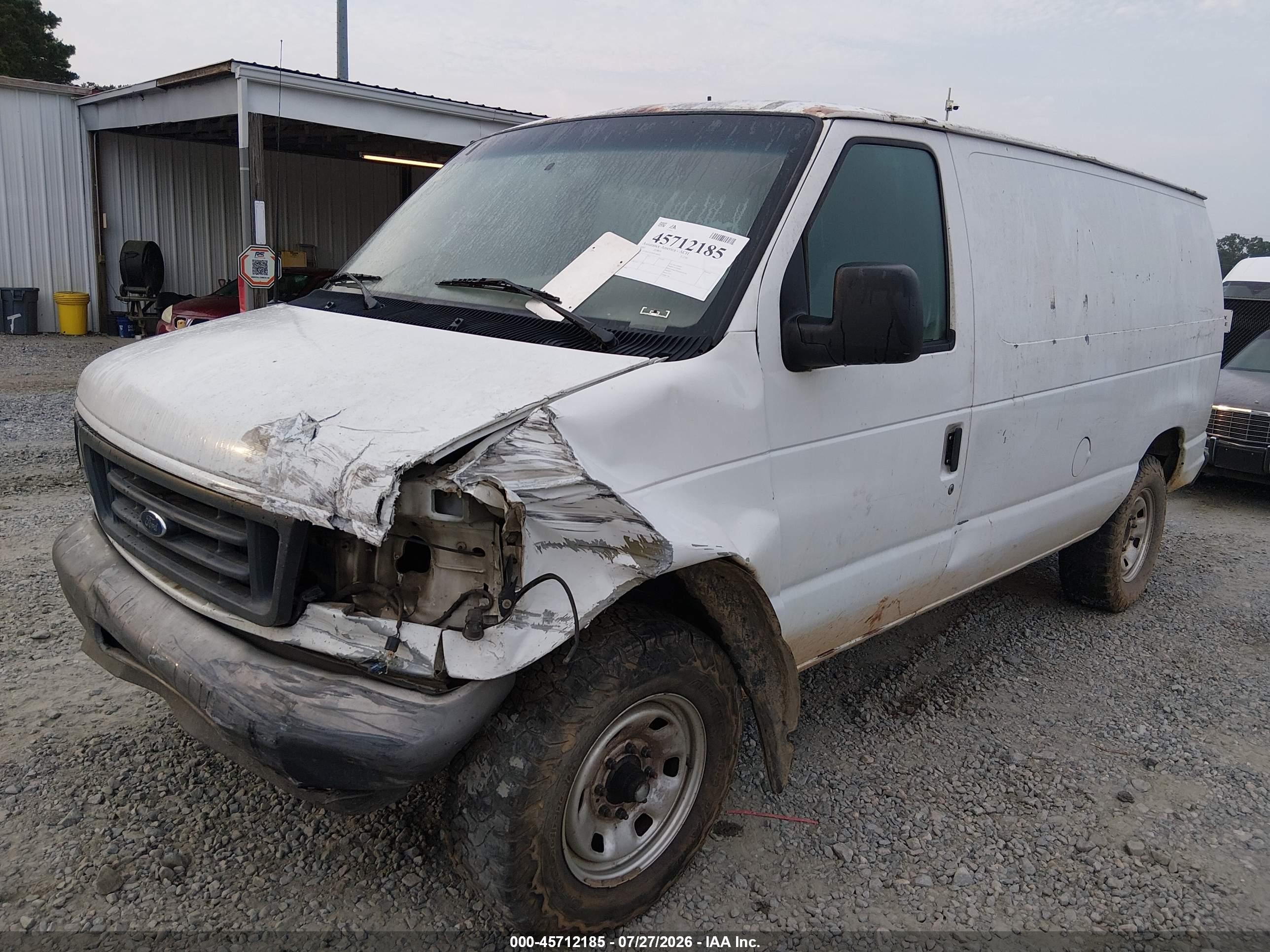 2003 Ford E-250 Commercial/recreational White vin: 1FTNE24L93HA46262