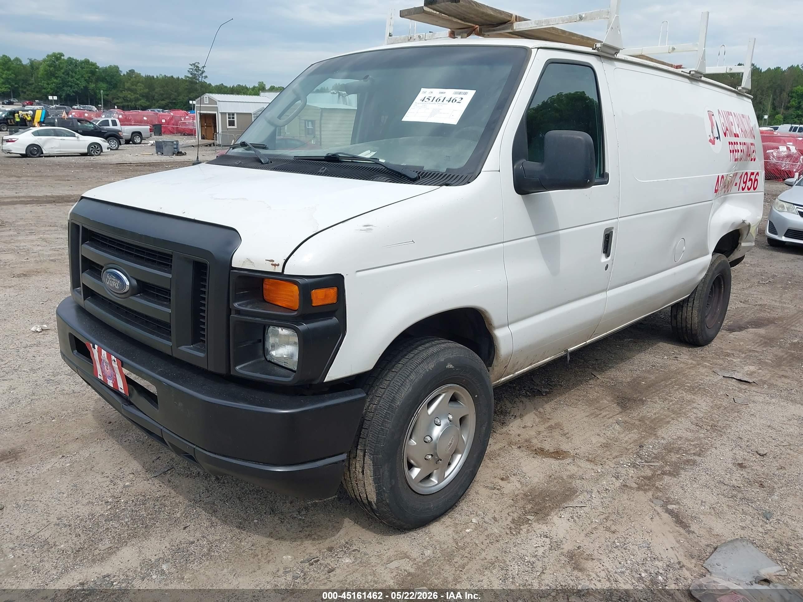 2008 Ford E-250 Commercial/recreational White vin: 1FTNE24L98DA48849