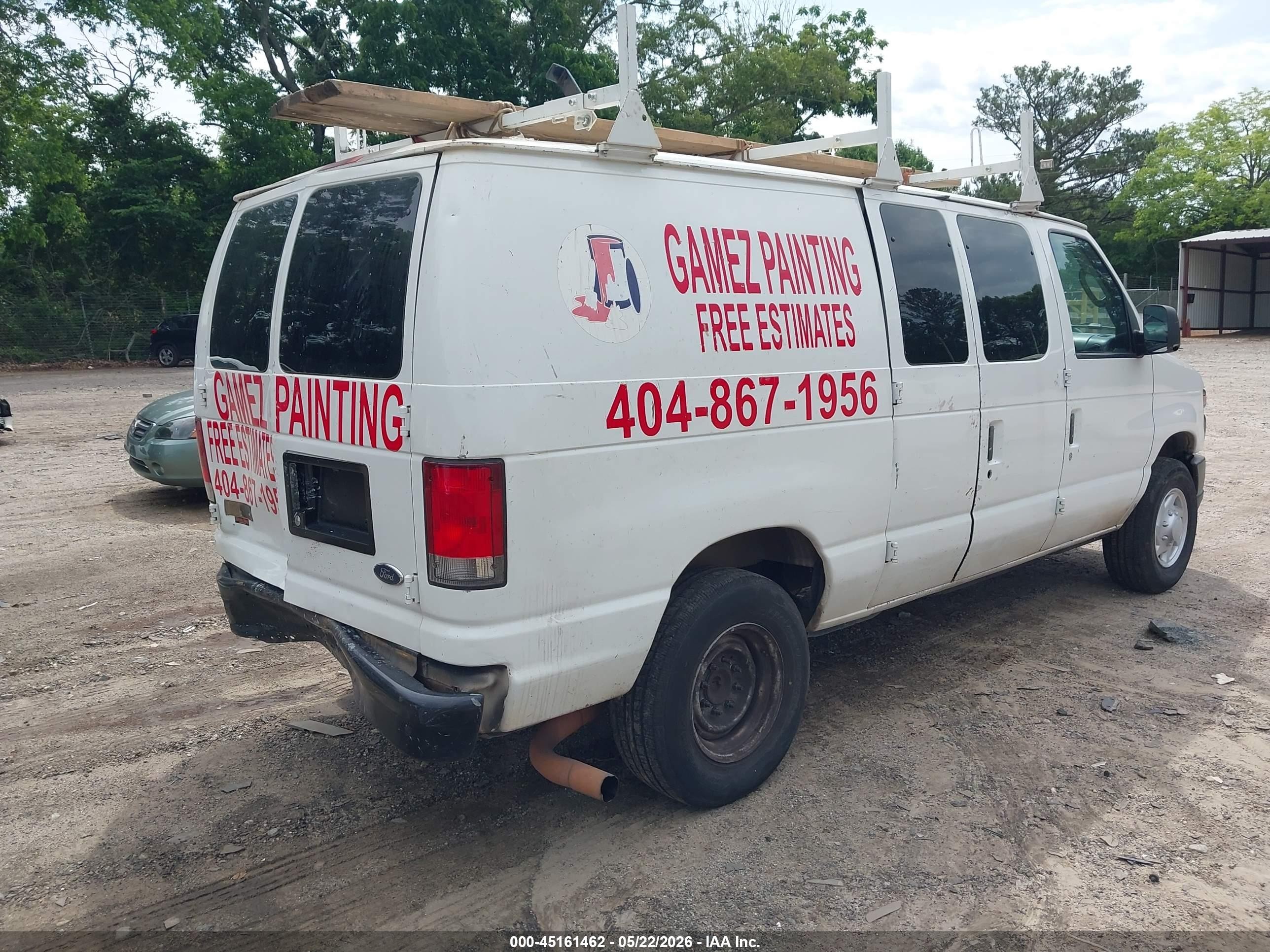 2008 Ford E-250 Commercial/recreational White vin: 1FTNE24L98DA48849