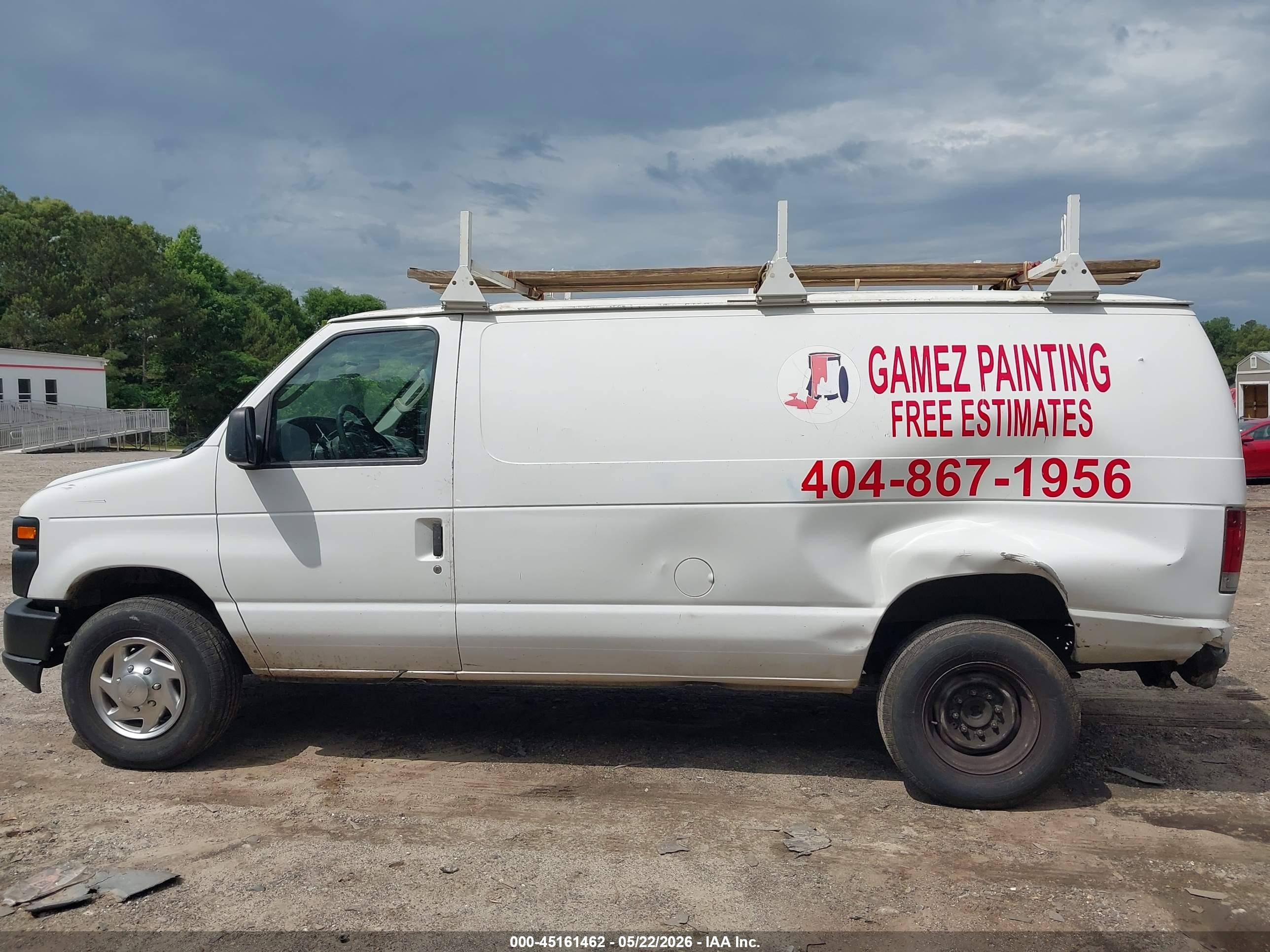 2008 Ford E-250 Commercial/recreational White vin: 1FTNE24L98DA48849