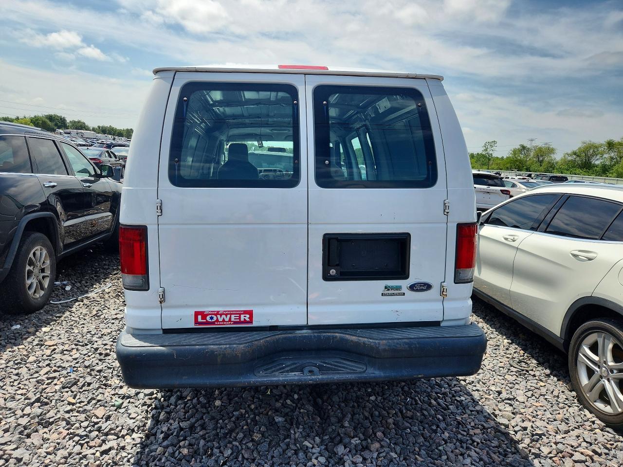 2009 Ford Econoline E250 Van White vin: 1FTNE24L99DA75664