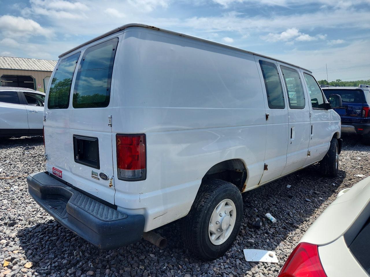 2009 Ford Econoline E250 Van White vin: 1FTNE24L99DA75664