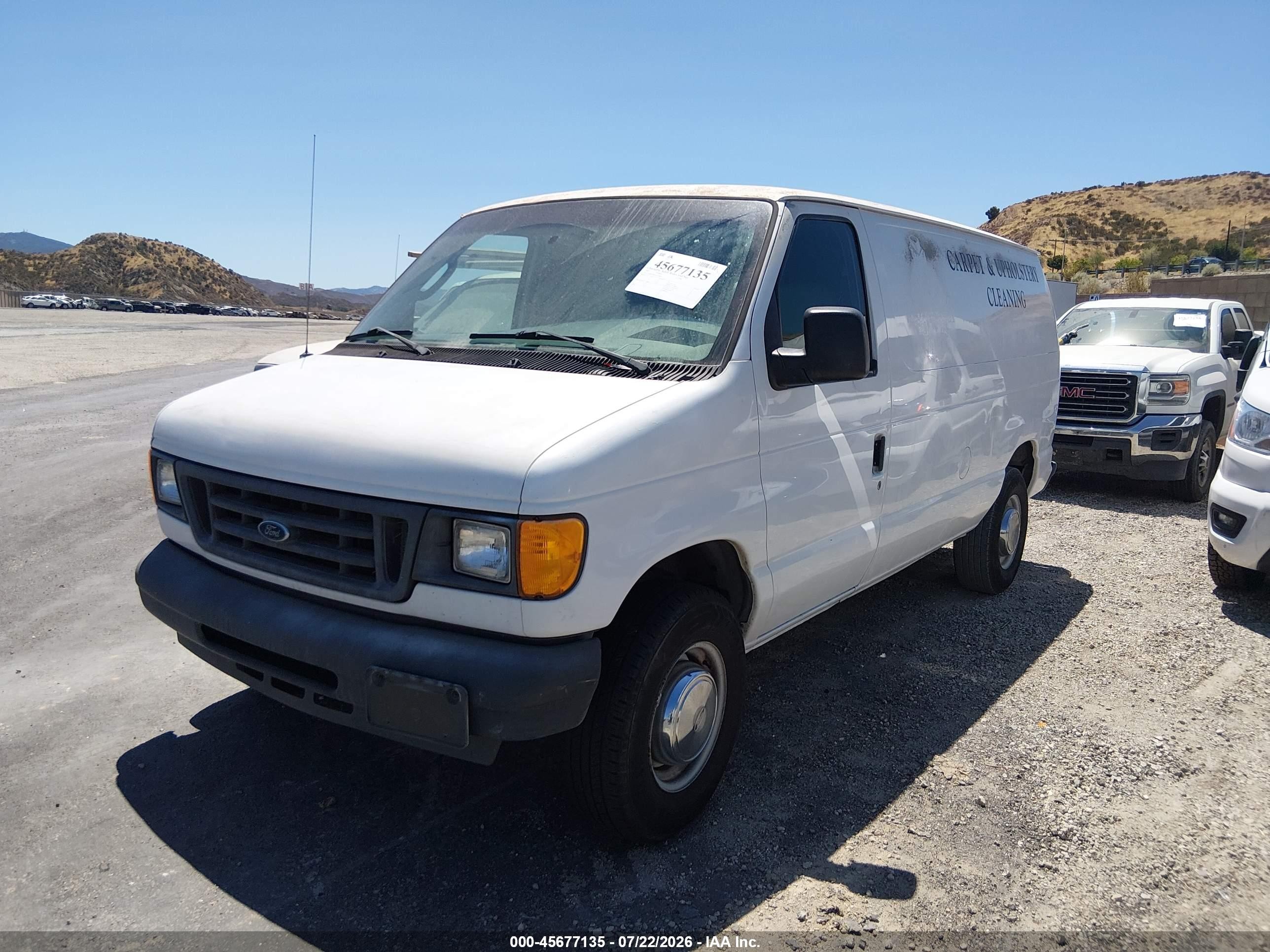 2005 Ford E-250 Commercial/recreational White vin: 1FTNE24W05HA79020