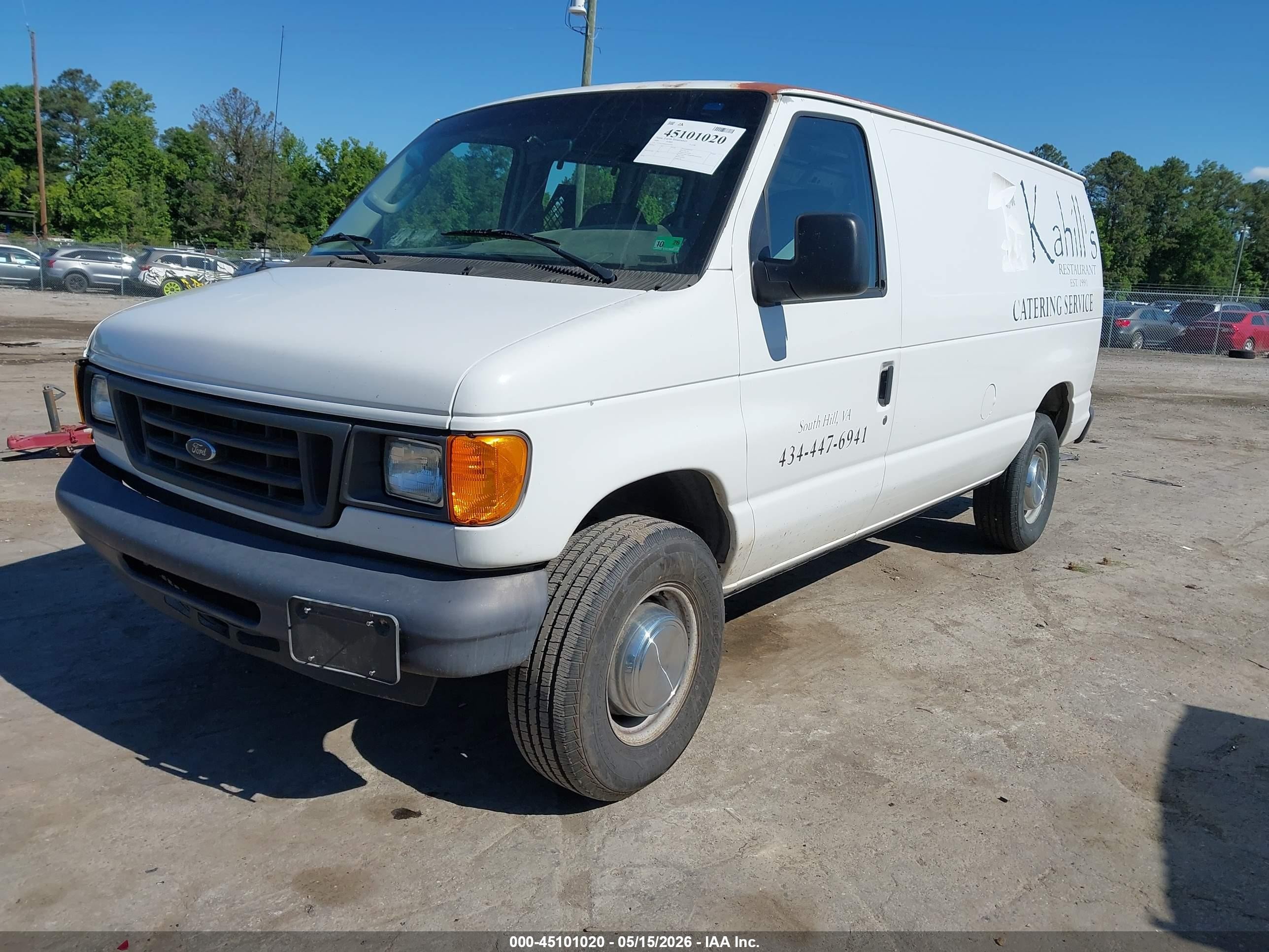 2006 Ford E-250 Commercial/recreational White vin: 1FTNE24W06DA45782