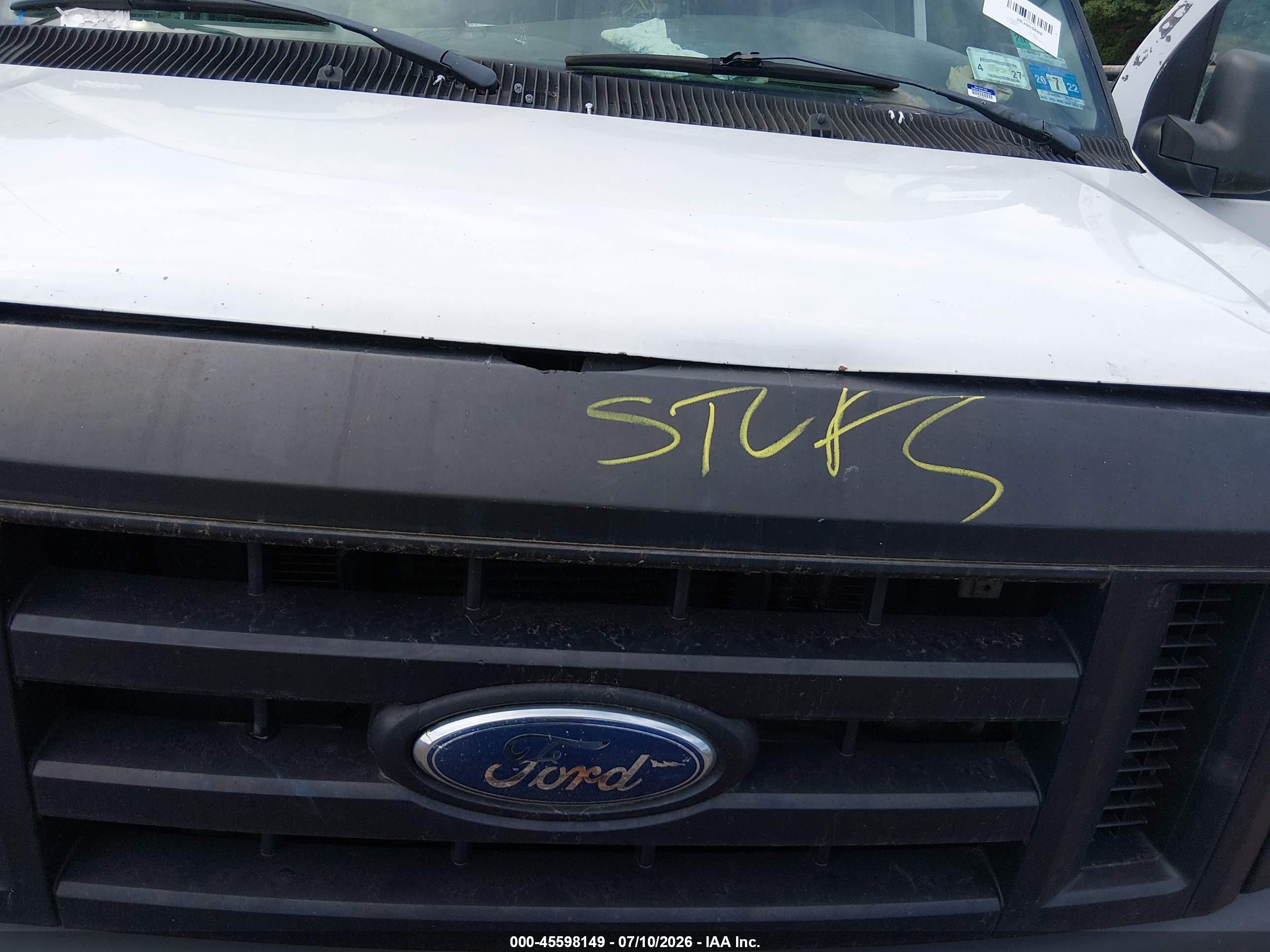 2008 Ford E-250 Commercial/recreational Белый vin: 1FTNE24W08DA12154