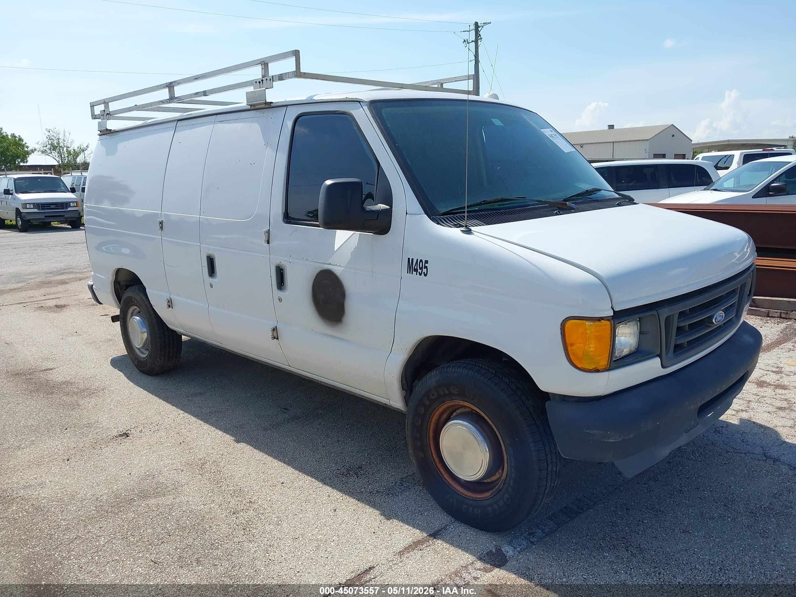 2005 Ford E-250 Commercial/recreational White vin: 1FTNE24W15HA15925