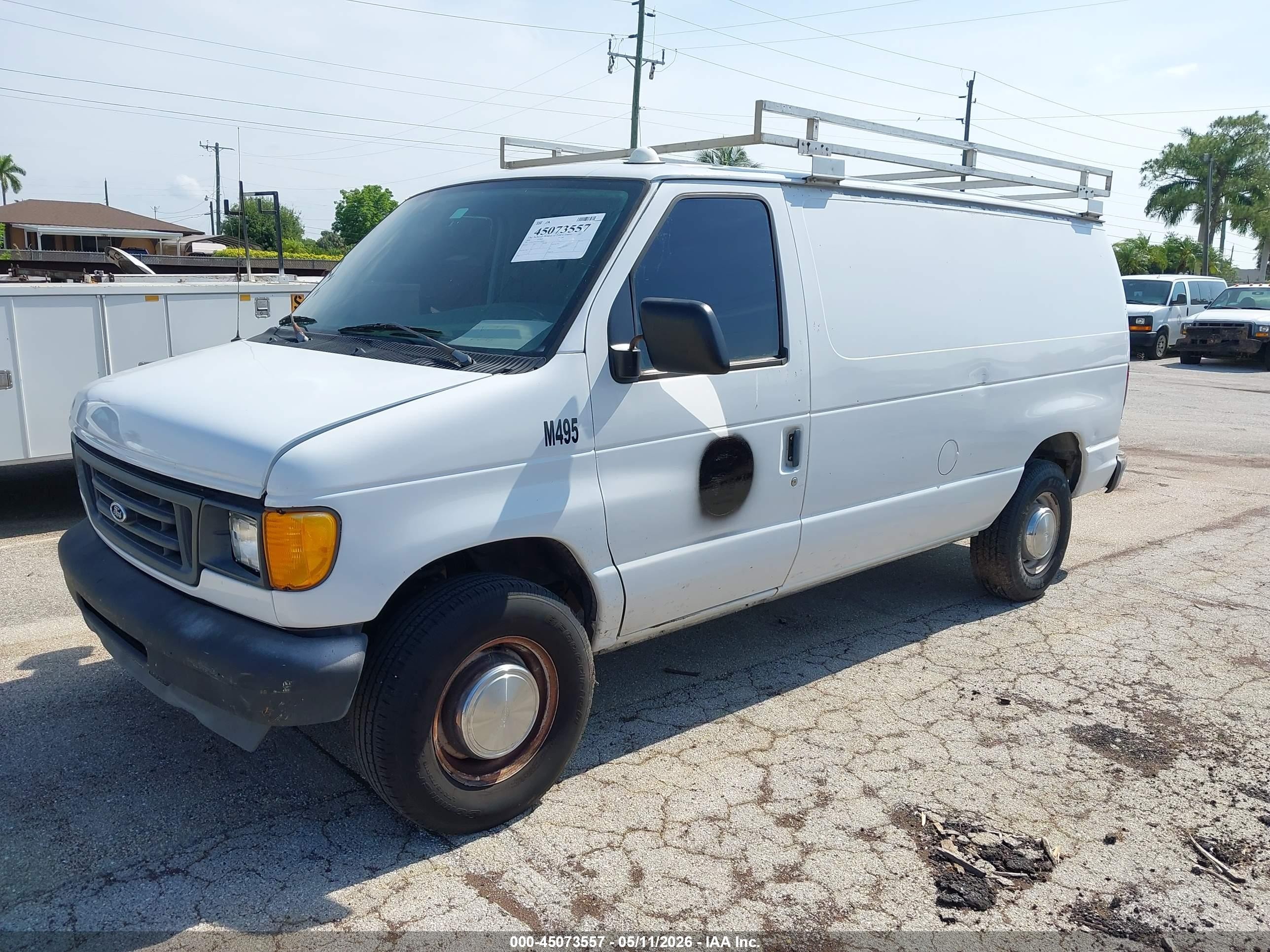 2005 Ford E-250 Commercial/recreational White vin: 1FTNE24W15HA15925
