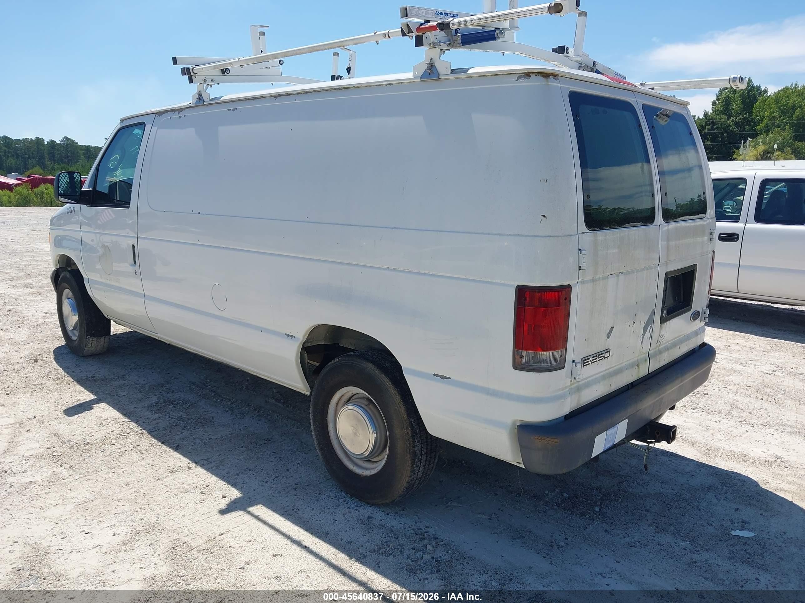 2006 Ford E-250 Commercial/recreational White vin: 1FTNE24W16DA25895