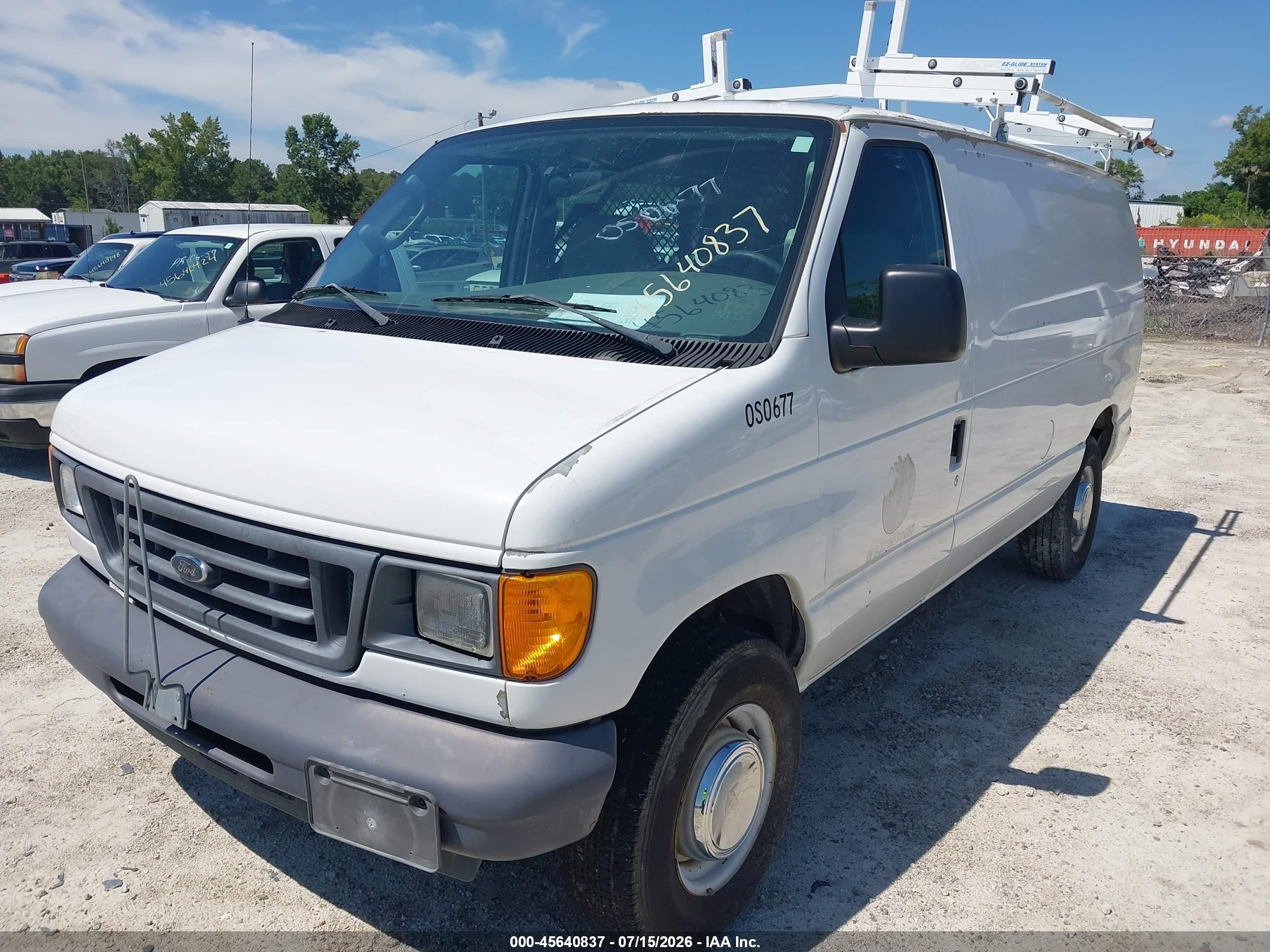 2006 Ford E-250 Commercial/recreational White vin: 1FTNE24W16DA25895