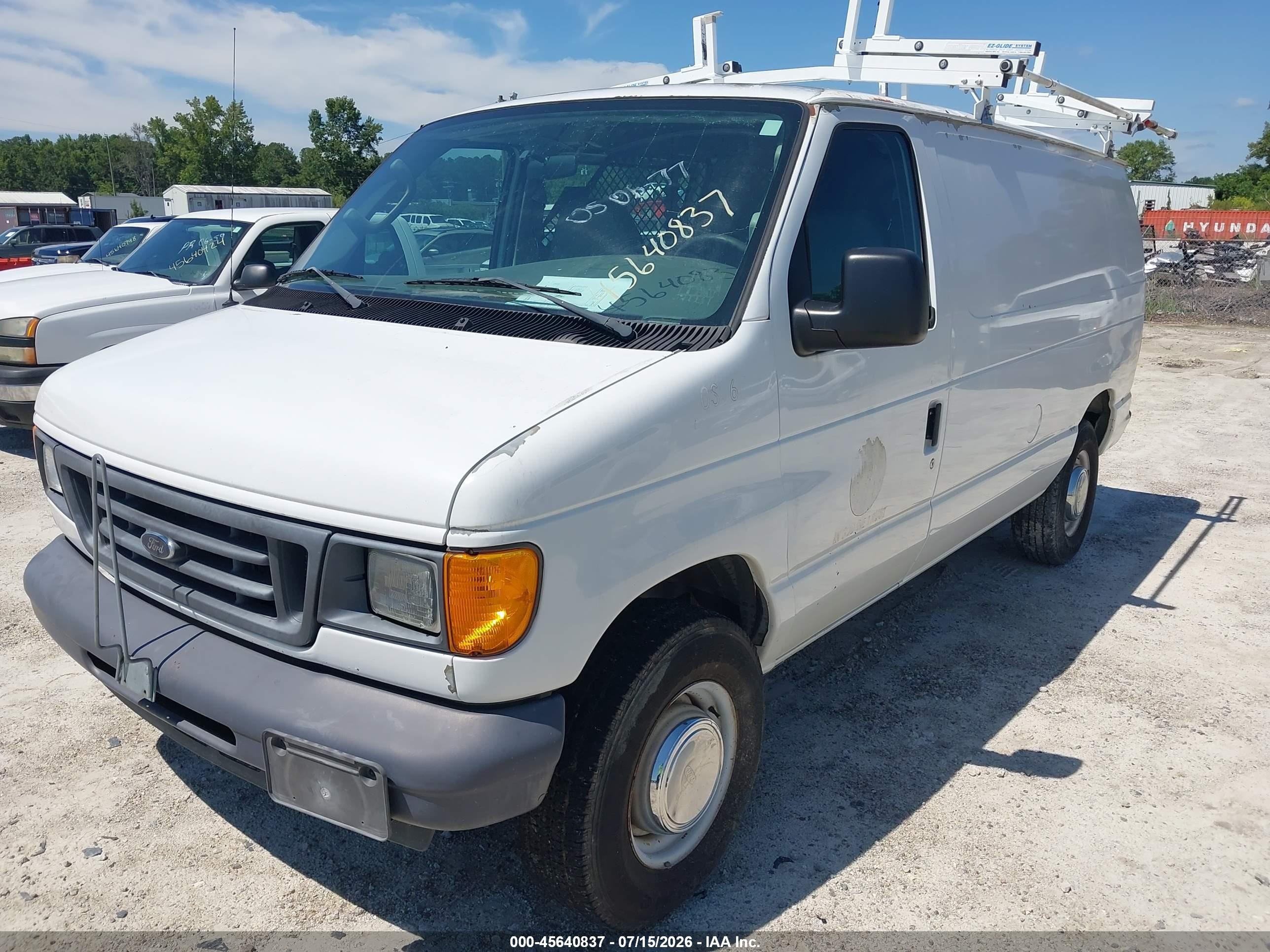2006 Ford E-250 Commercial/recreational White vin: 1FTNE24W16DA25895
