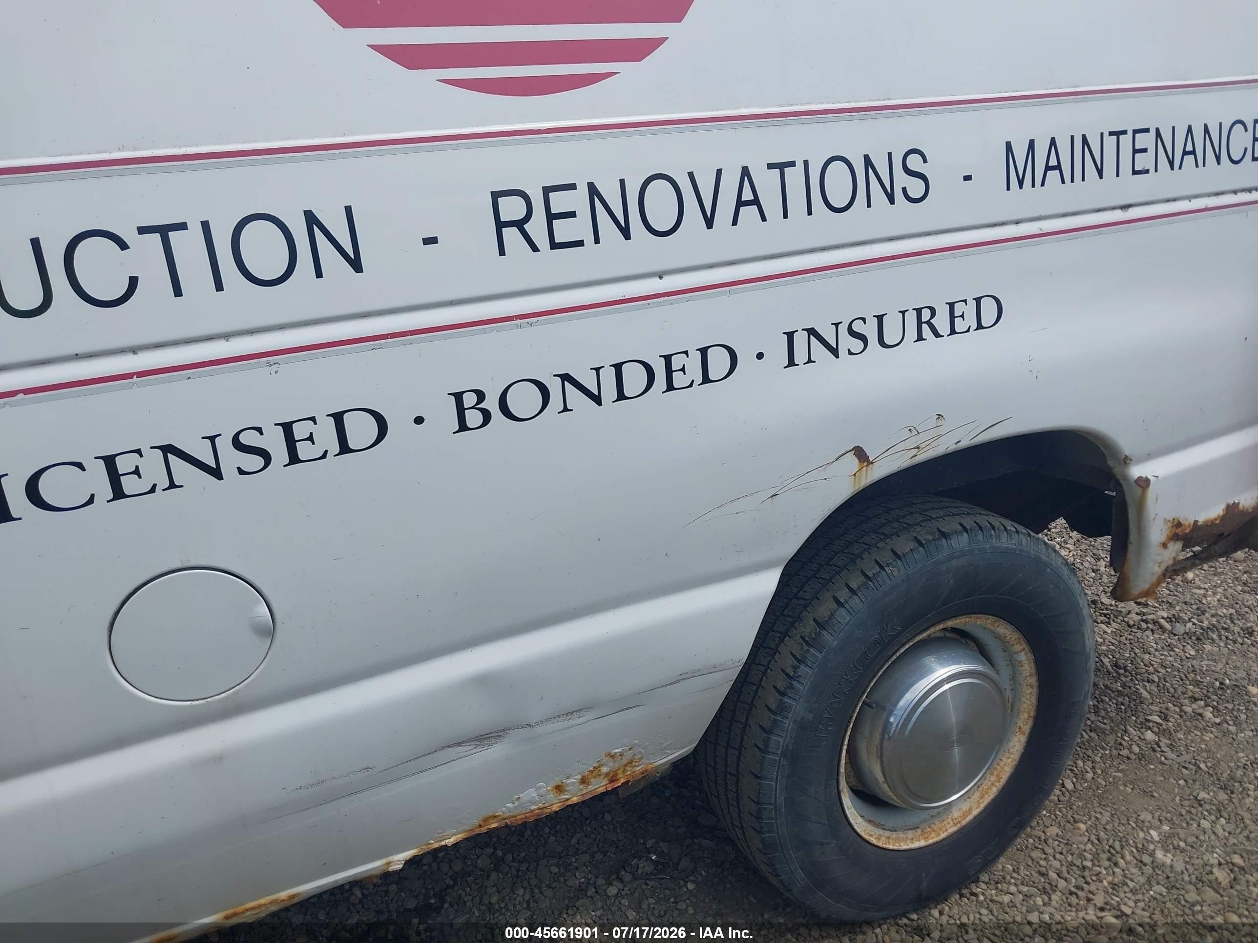 2006 Ford E-250 Commercial/recreational White vin: 1FTNE24W16HA85961