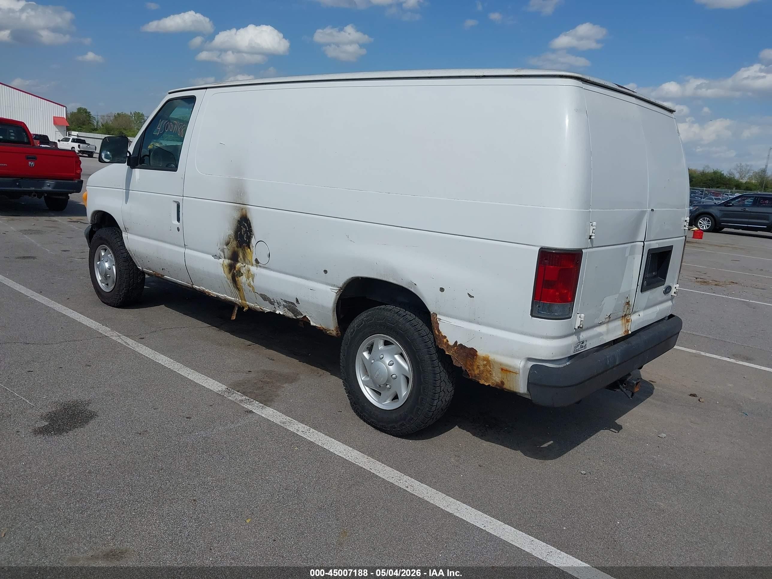 2007 Ford E-250 Commercial/recreational White vin: 1FTNE24W37DA03107