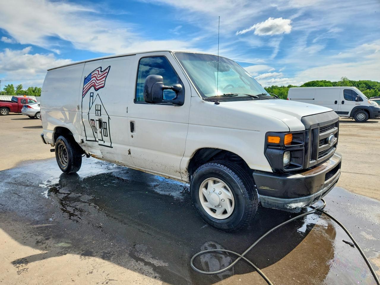 2008 Ford Econoline E250 Van White vin: 1FTNE24W38DB41036