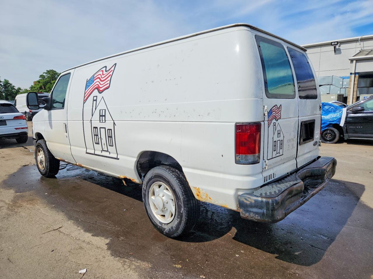2008 Ford Econoline E250 Van White vin: 1FTNE24W38DB41036