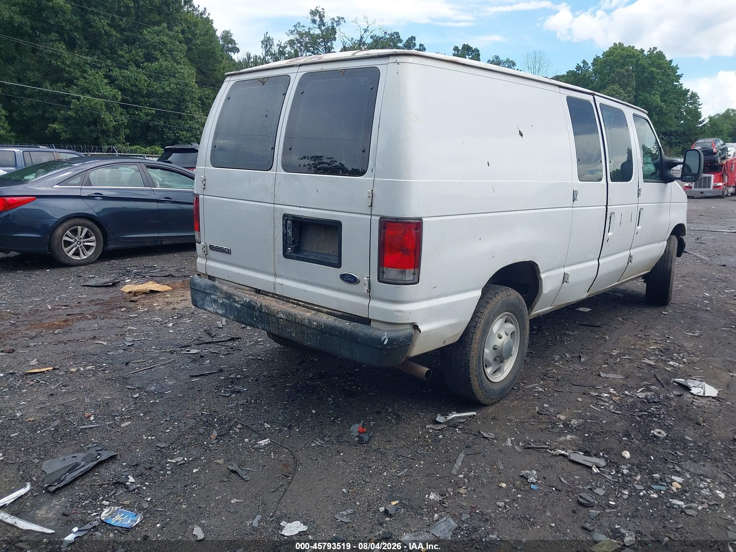 2006 Ford E-250 Commercial/recreational Белый vin: 1FTNE24W46HA09456