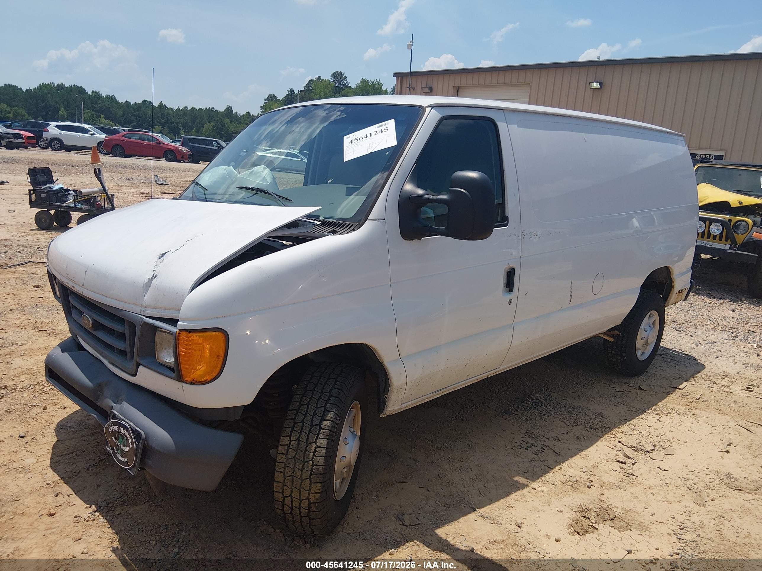 2007 Ford E-250 Commercial/recreational White vin: 1FTNE24W47DA50520