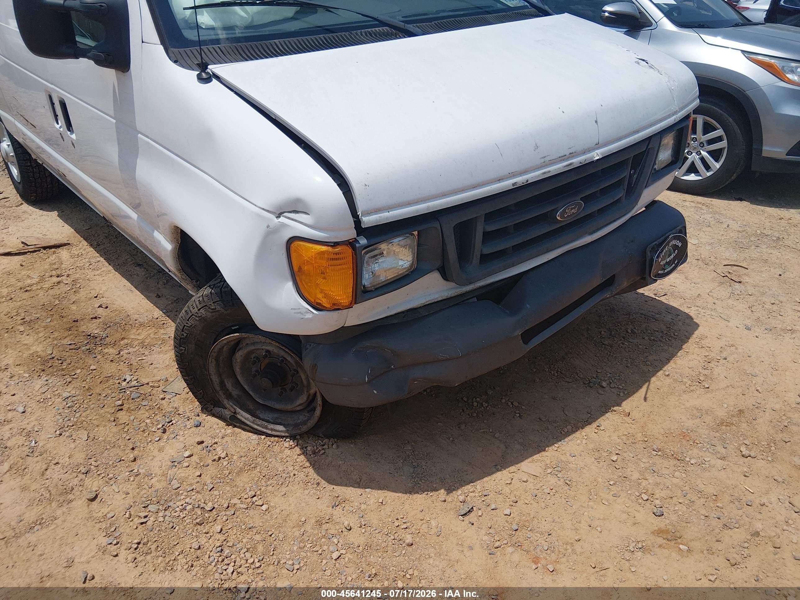 2007 Ford E-250 Commercial/recreational White vin: 1FTNE24W47DA50520