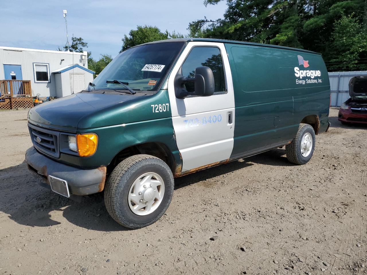 2007 Ford Econoline E250 Van Green vin: 1FTNE24W47DB40413
