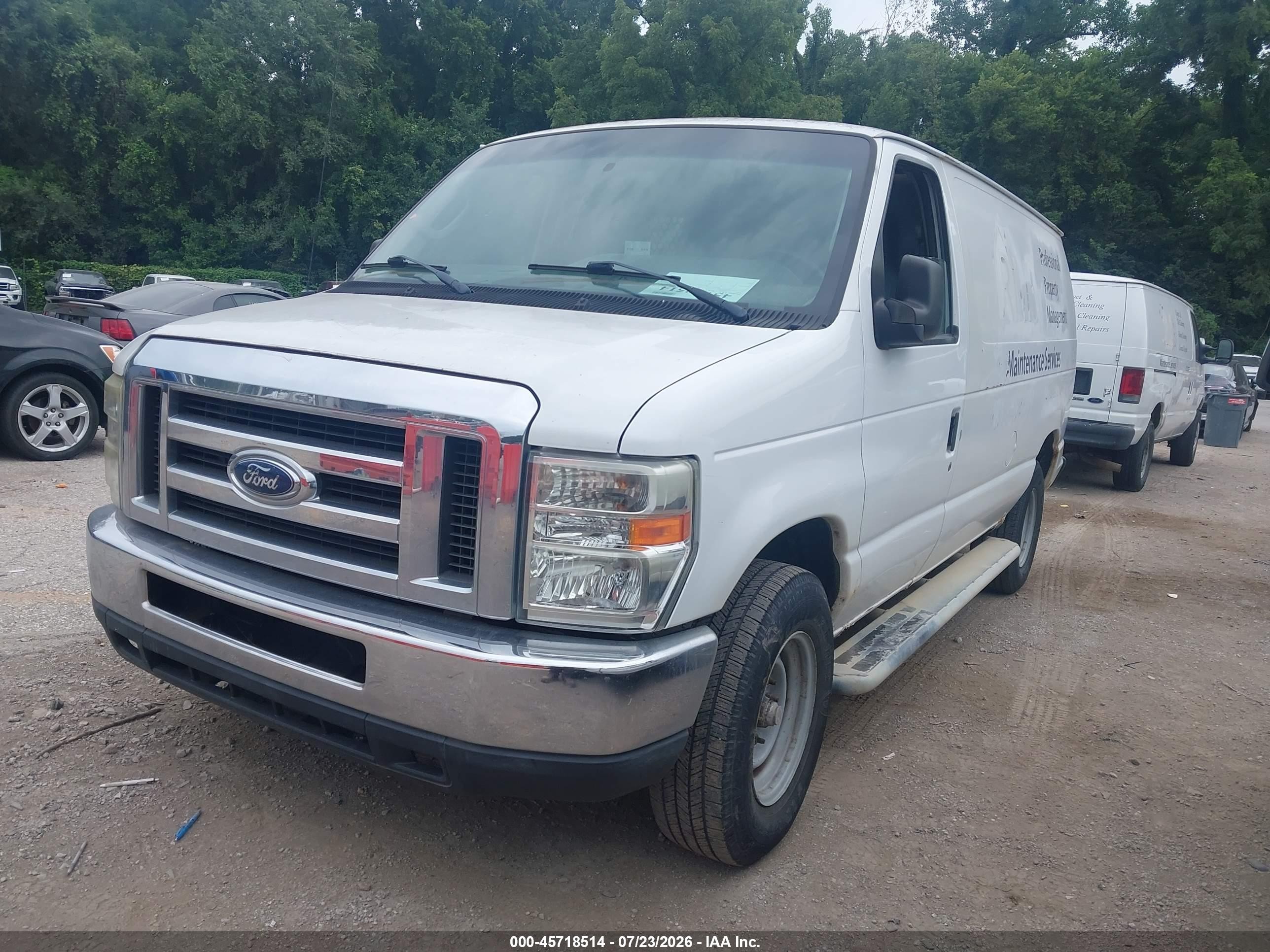 2009 Ford E-250 Commercial White vin: 1FTNE24W49DA48477