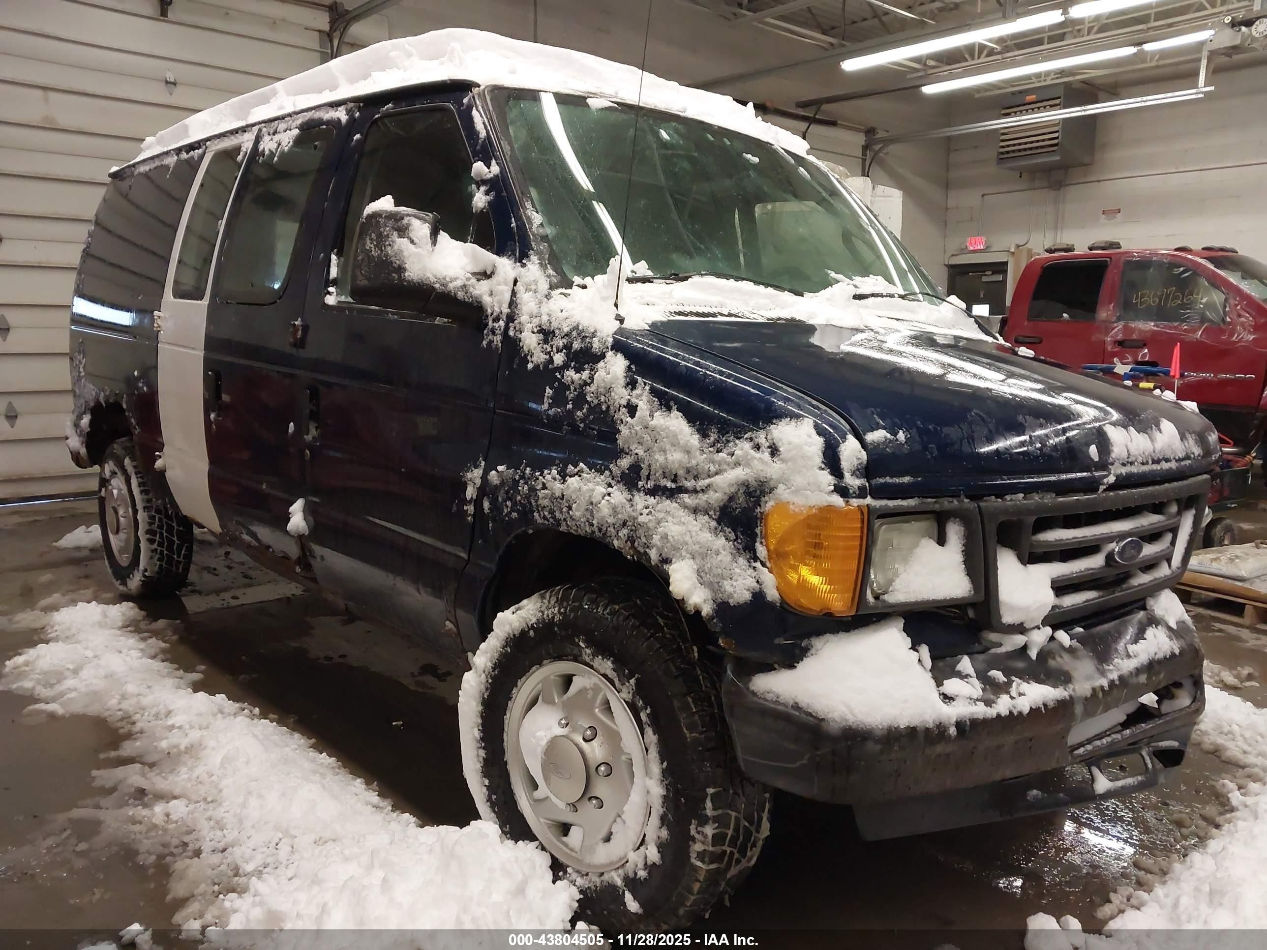 2007 Ford E-250 Commercial/recreational Blue vin: 1FTNE24W57DA90024