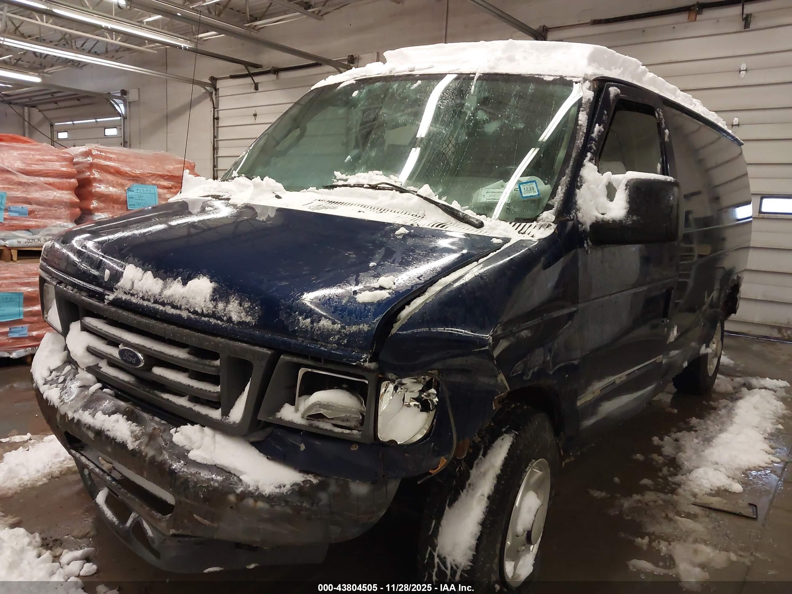 2007 Ford E-250 Commercial/recreational Blue vin: 1FTNE24W57DA90024