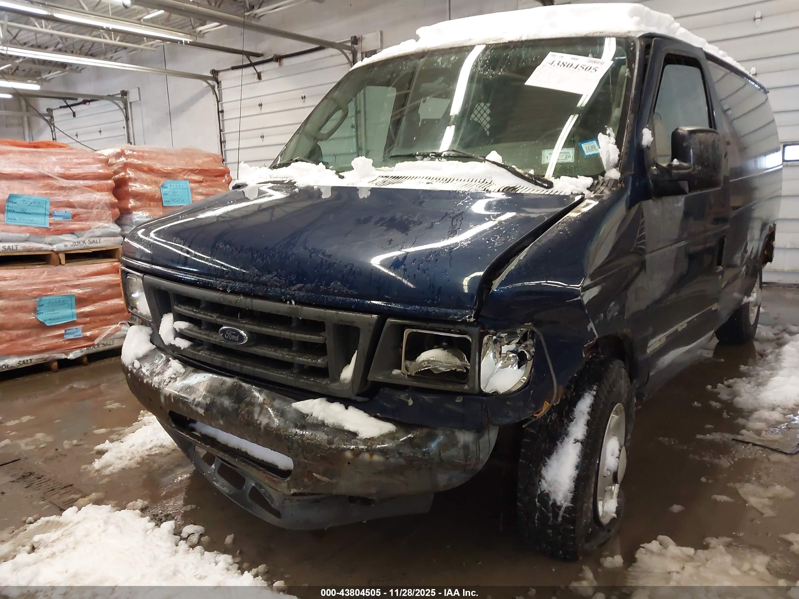 2007 Ford E-250 Commercial/recreational Blue vin: 1FTNE24W57DA90024