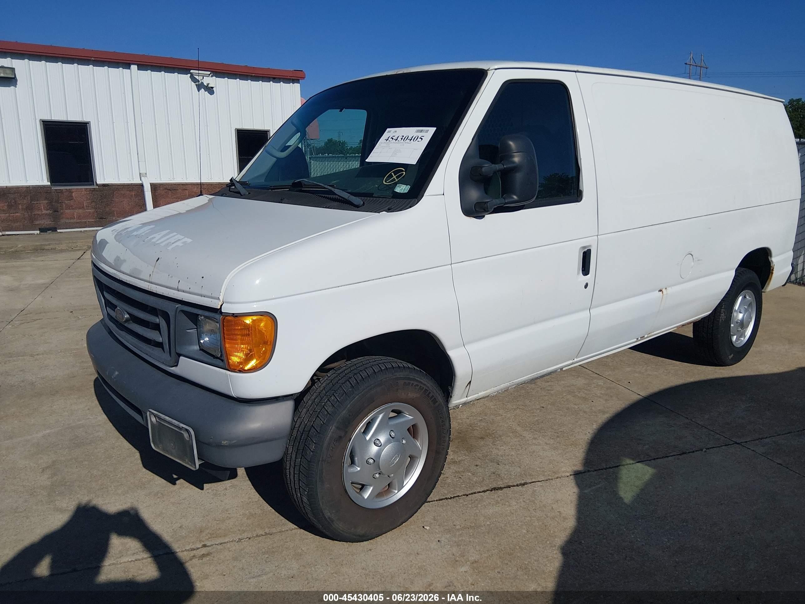 2007 Ford E-250 Commercial/recreational Белый vin: 1FTNE24W57DB30280