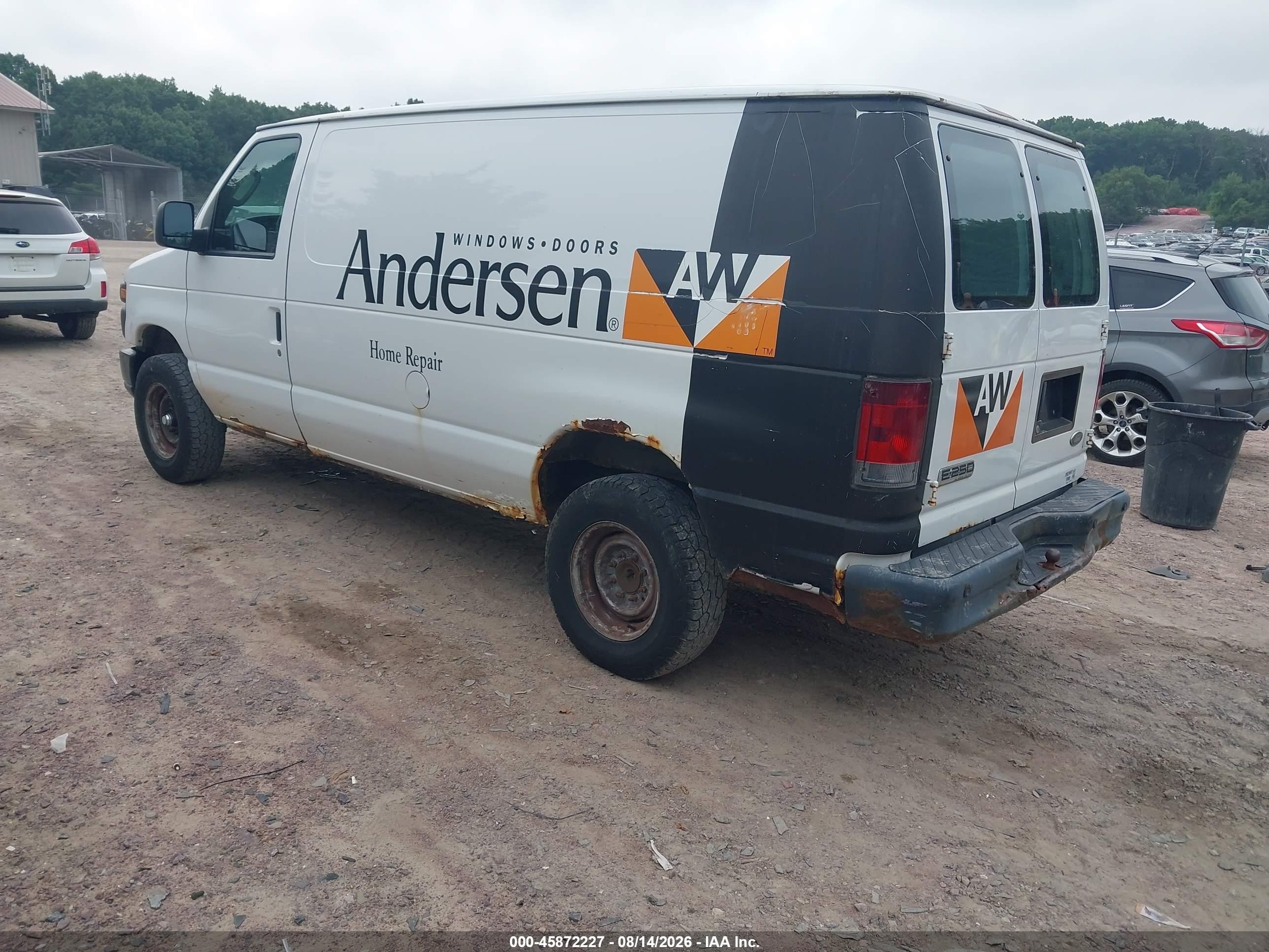2008 Ford E-250 Commercial/recreational Белый vin: 1FTNE24W58DA56666