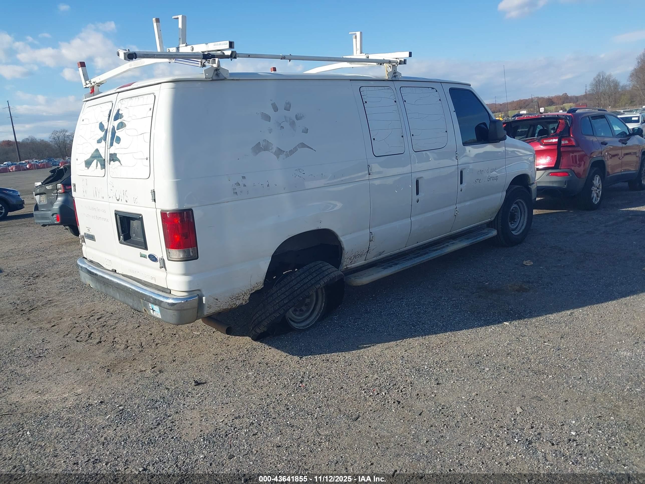 2009 Ford E-250 Commercial/recreational White vin: 1FTNE24W59DA33776
