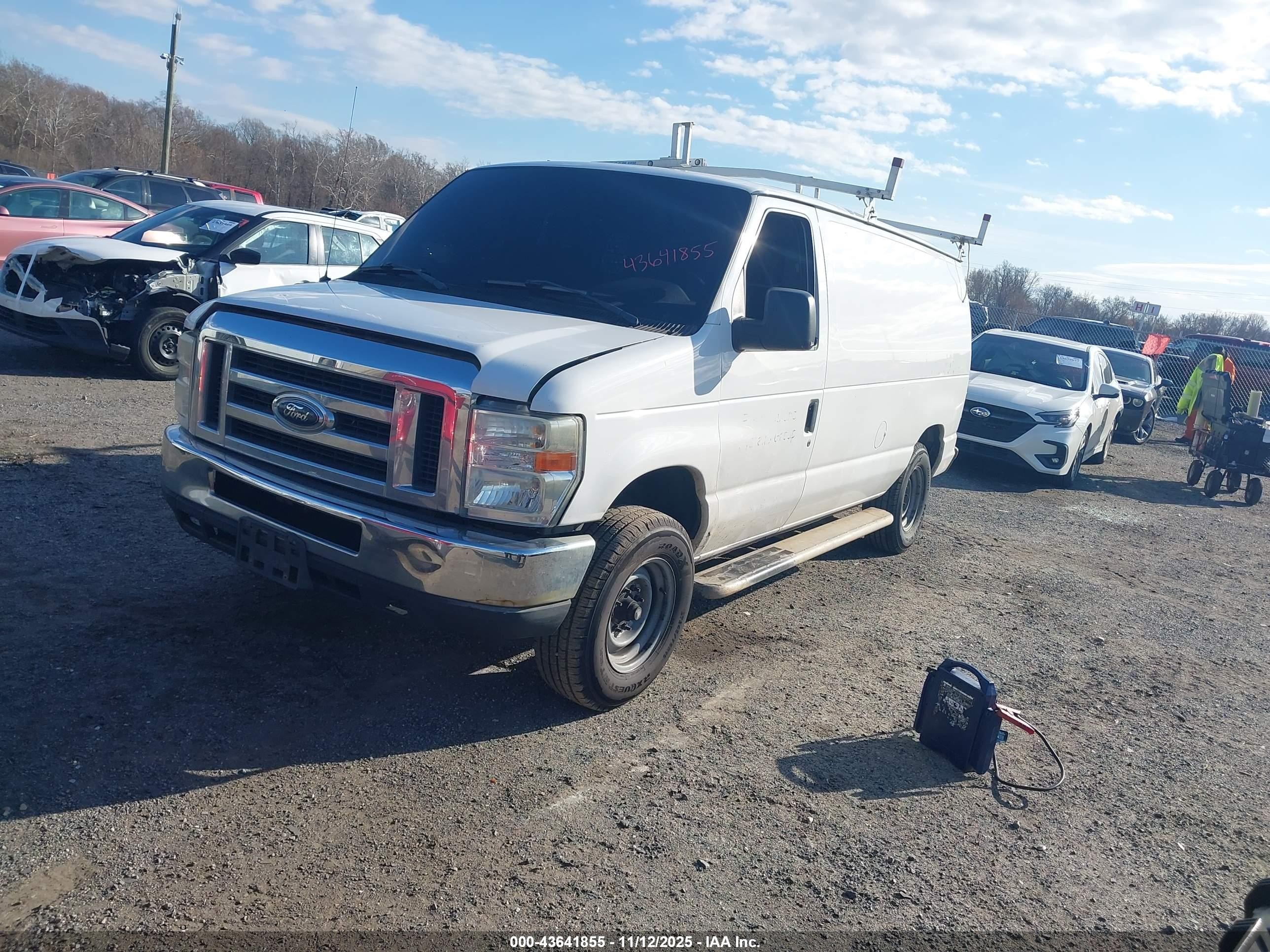 2009 Ford E-250 Commercial/recreational White vin: 1FTNE24W59DA33776
