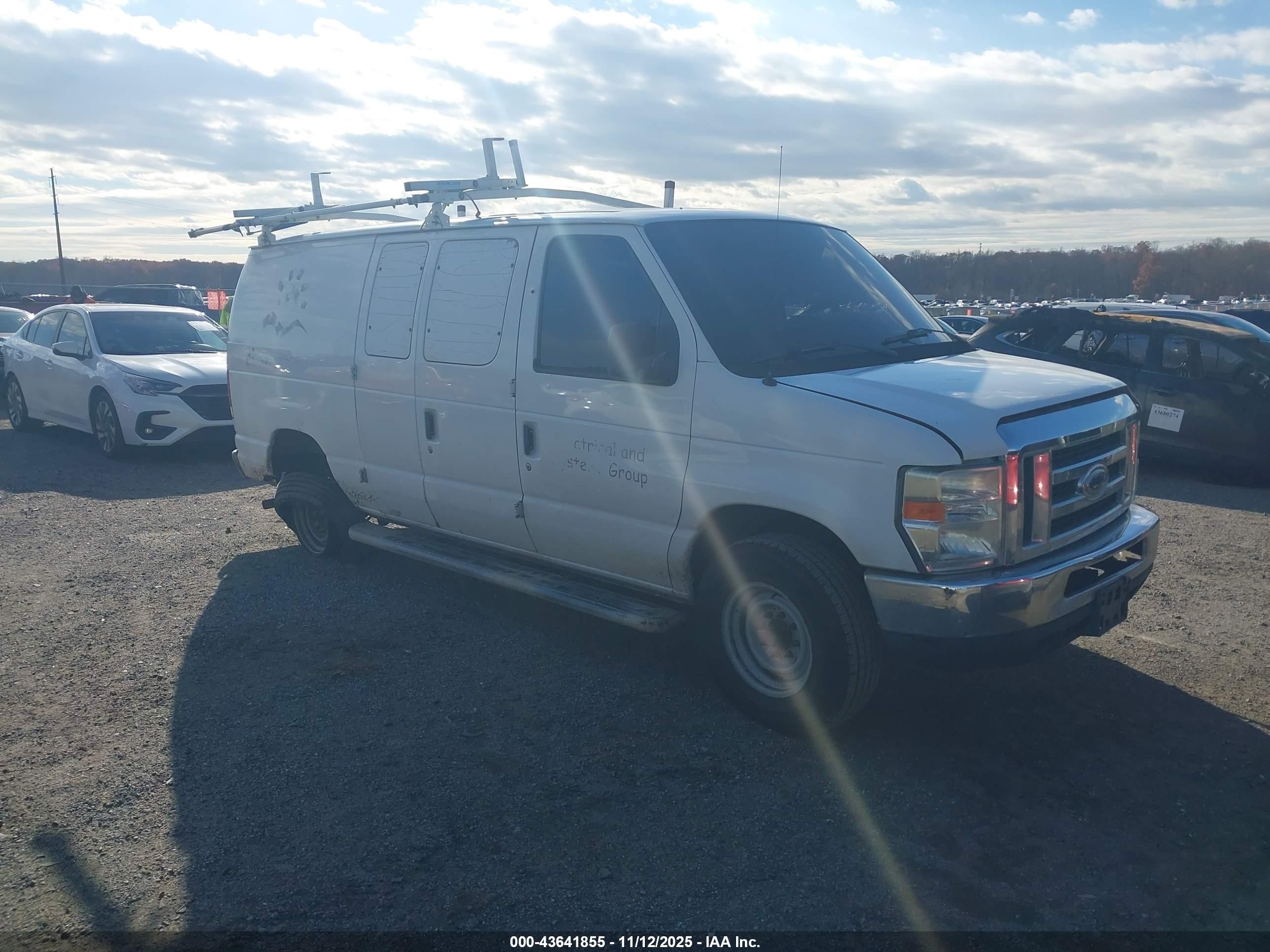 2009 Ford E-250 Commercial/recreational White vin: 1FTNE24W59DA33776