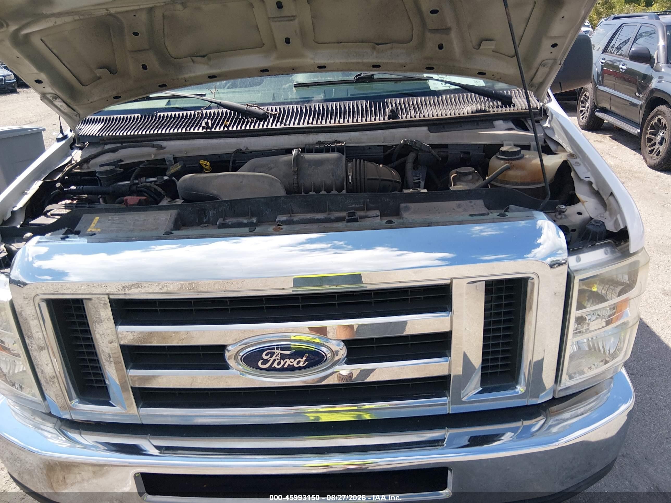 2009 Ford E-250 Commercial White vin: 1FTNE24W59DA48004