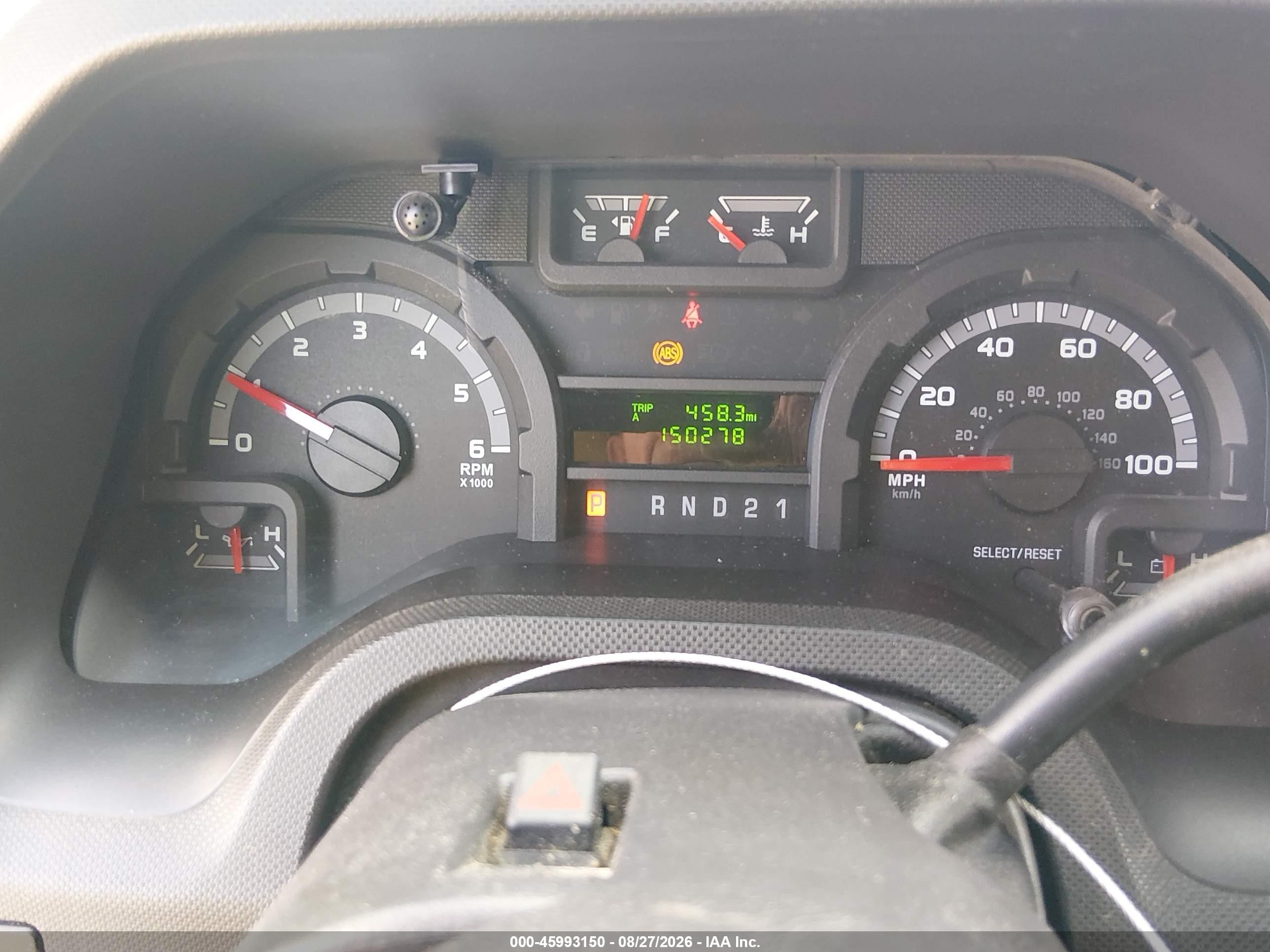 2009 Ford E-250 Commercial White vin: 1FTNE24W59DA48004