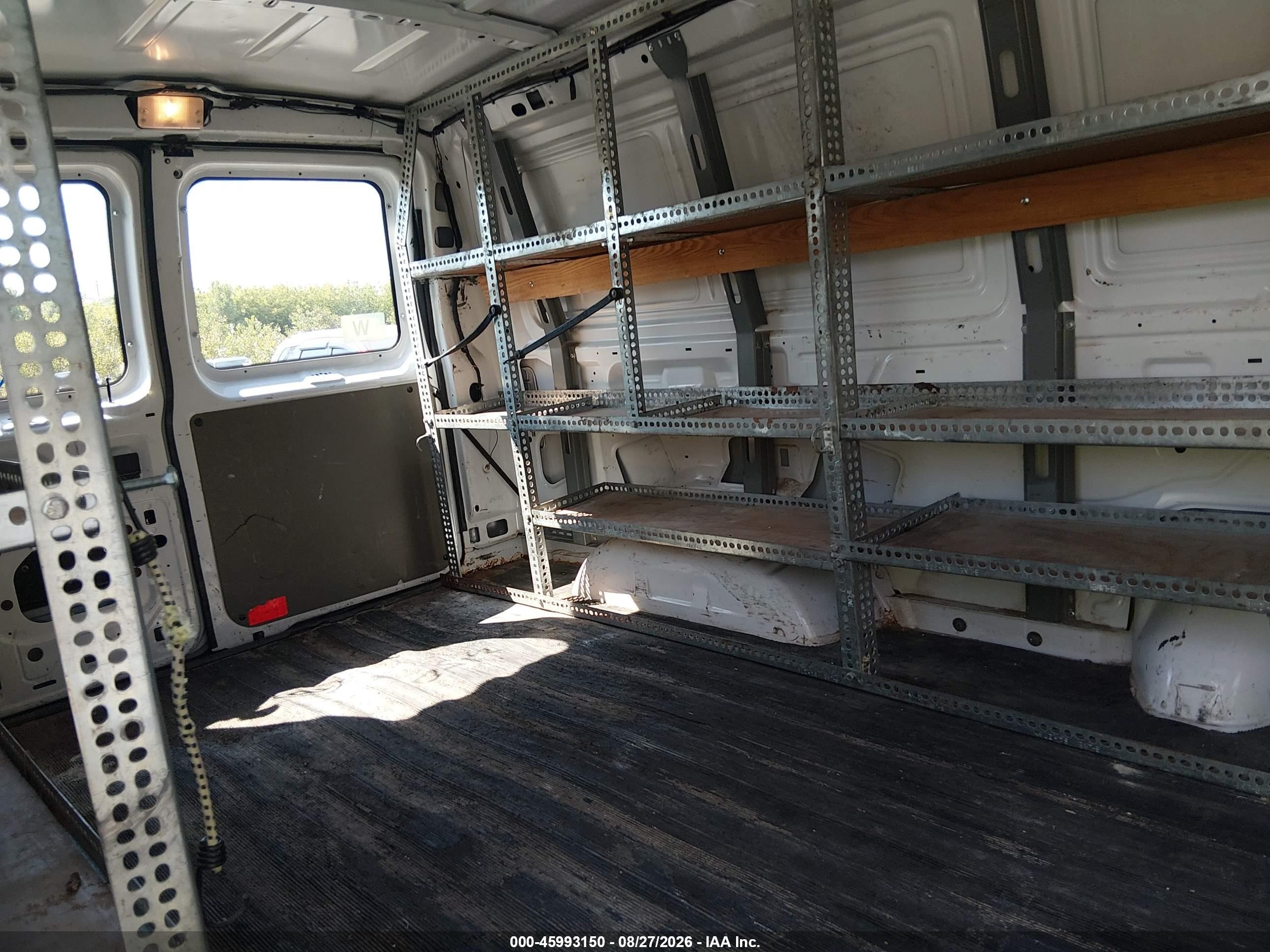 2009 Ford E-250 Commercial White vin: 1FTNE24W59DA48004