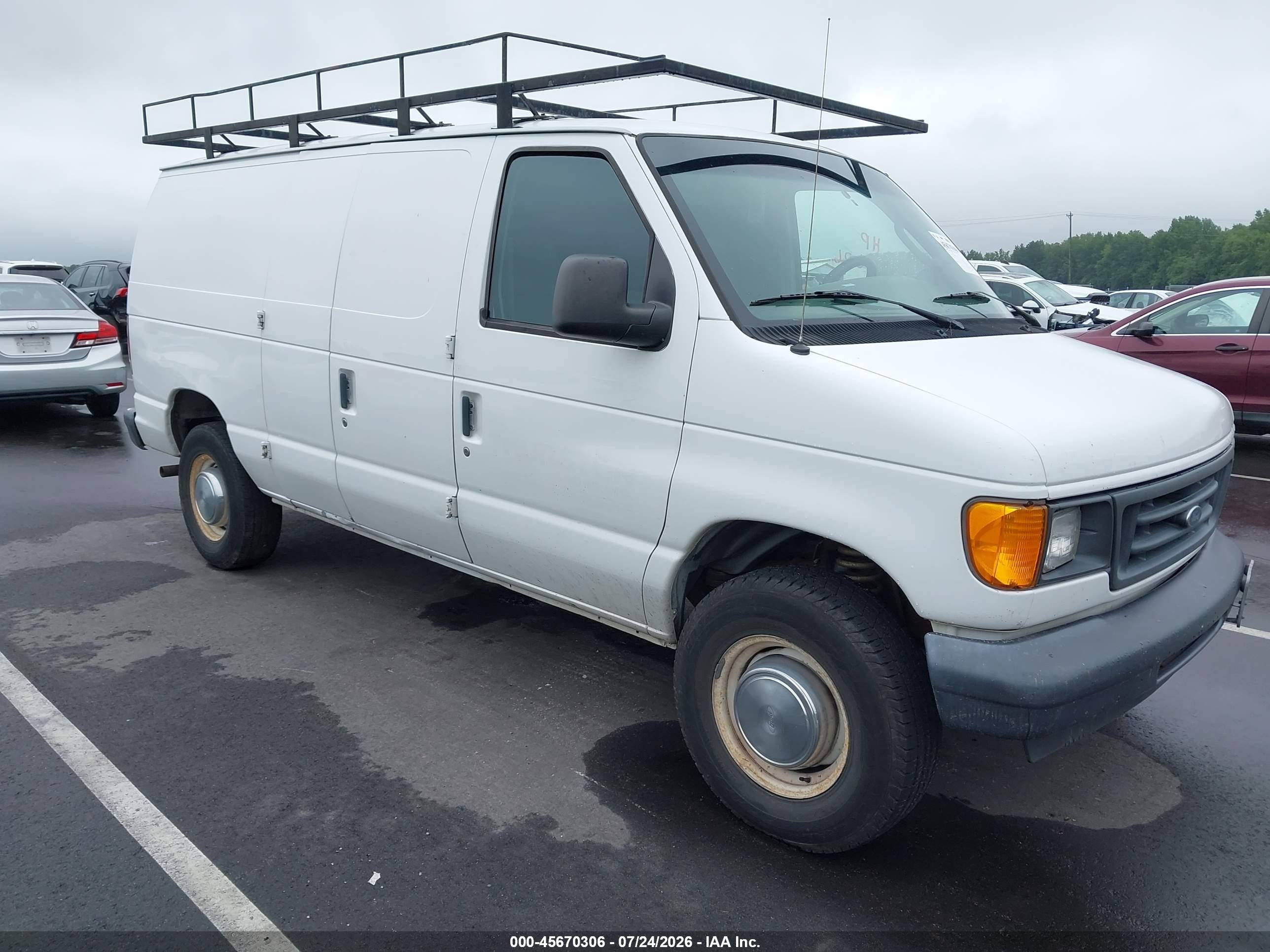 2005 Ford E-250 Commercial/recreational White vin: 1FTNE24W75HA86630
