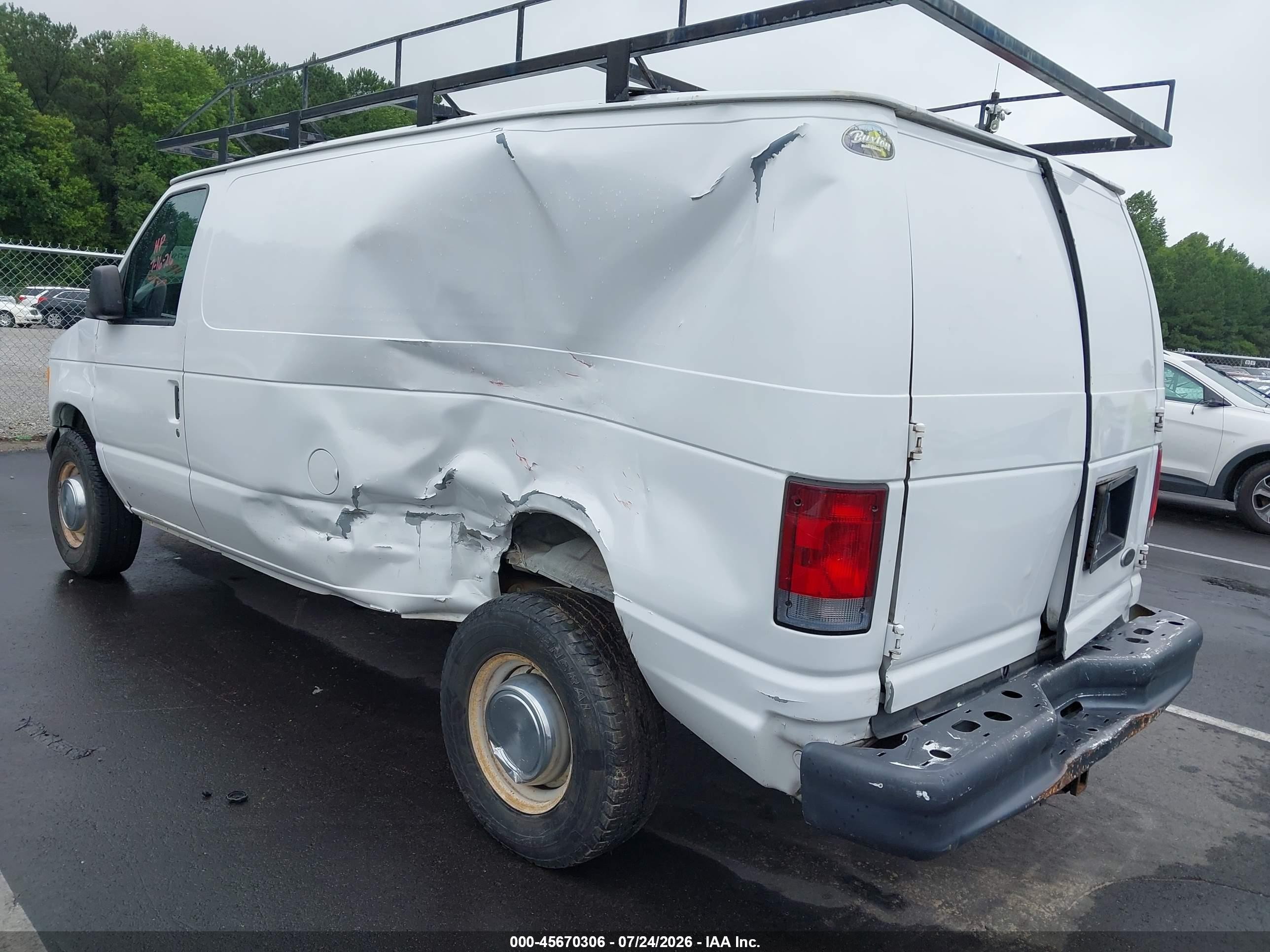 2005 Ford E-250 Commercial/recreational White vin: 1FTNE24W75HA86630