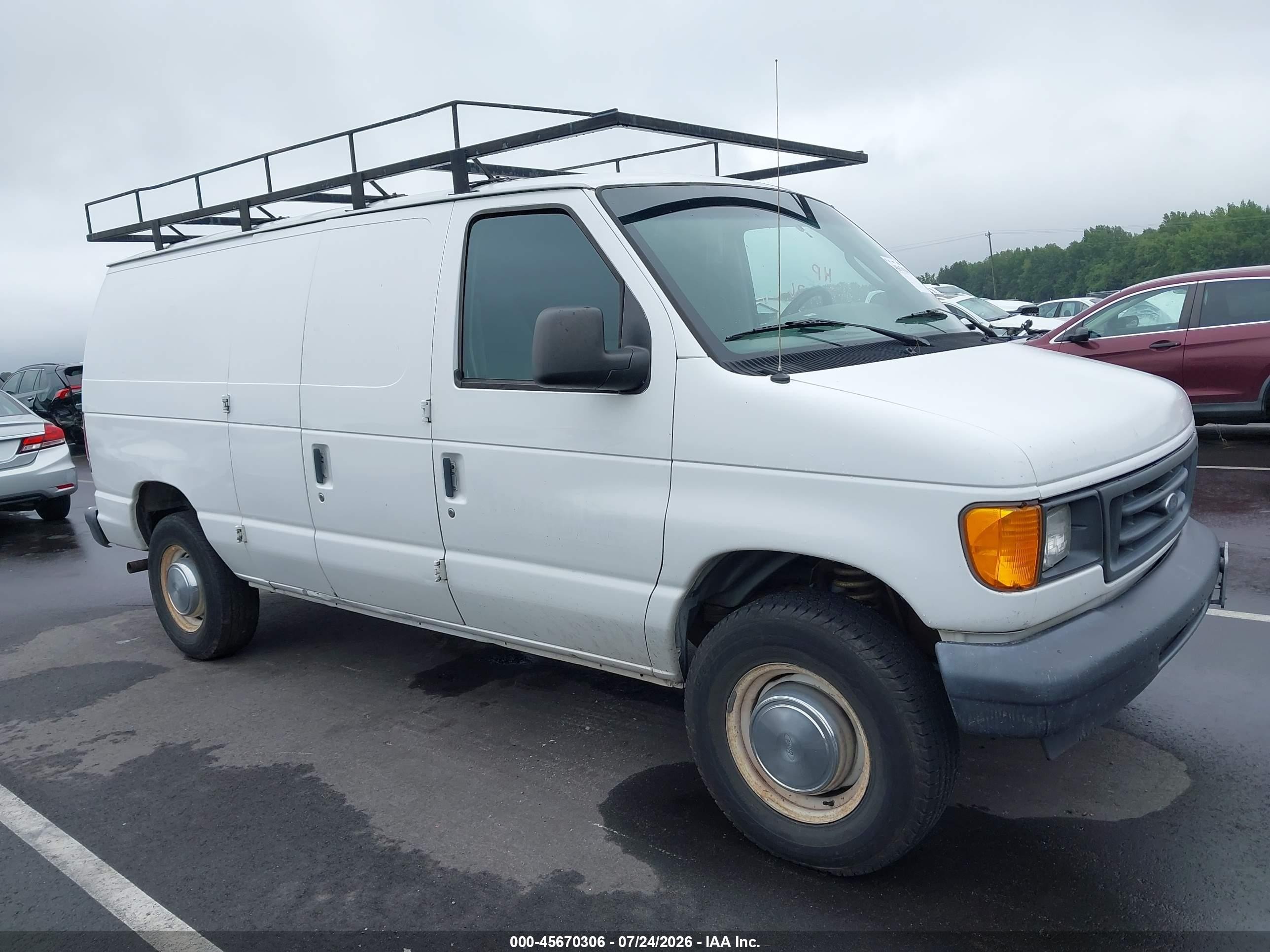 2005 Ford E-250 Commercial/recreational White vin: 1FTNE24W75HA86630