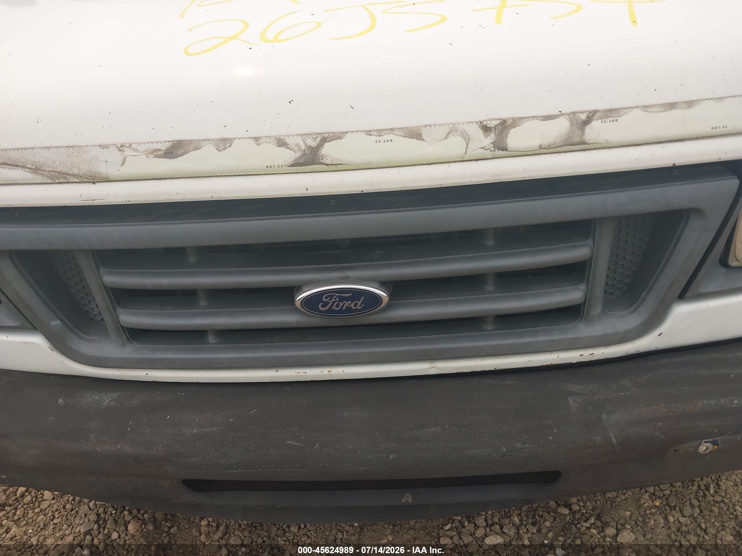 2007 Ford E-250 Commercial/recreational White vin: 1FTNE24W77DA99940