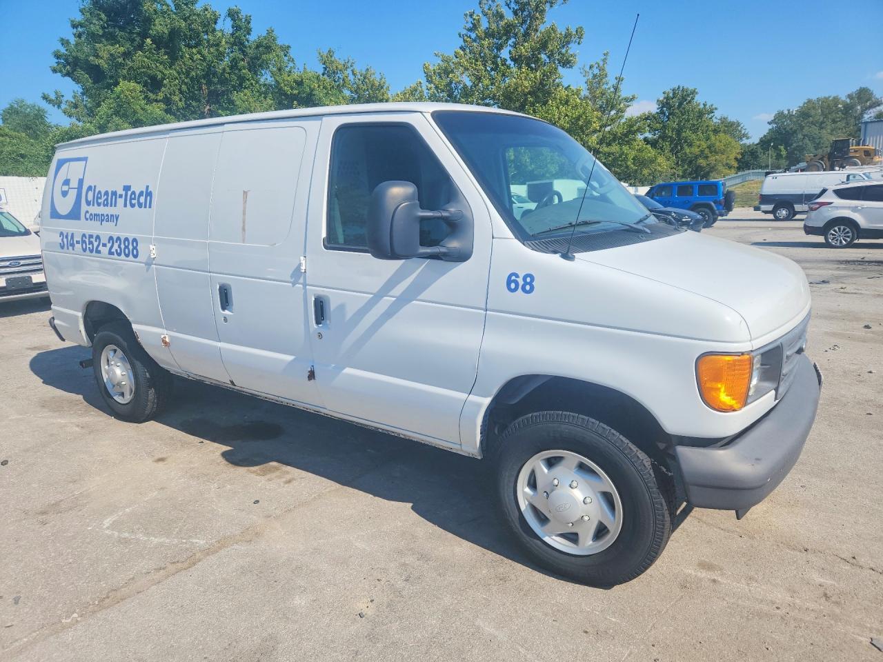 2007 Ford Econoline E250 Van White vin: 1FTNE24W87DA78272