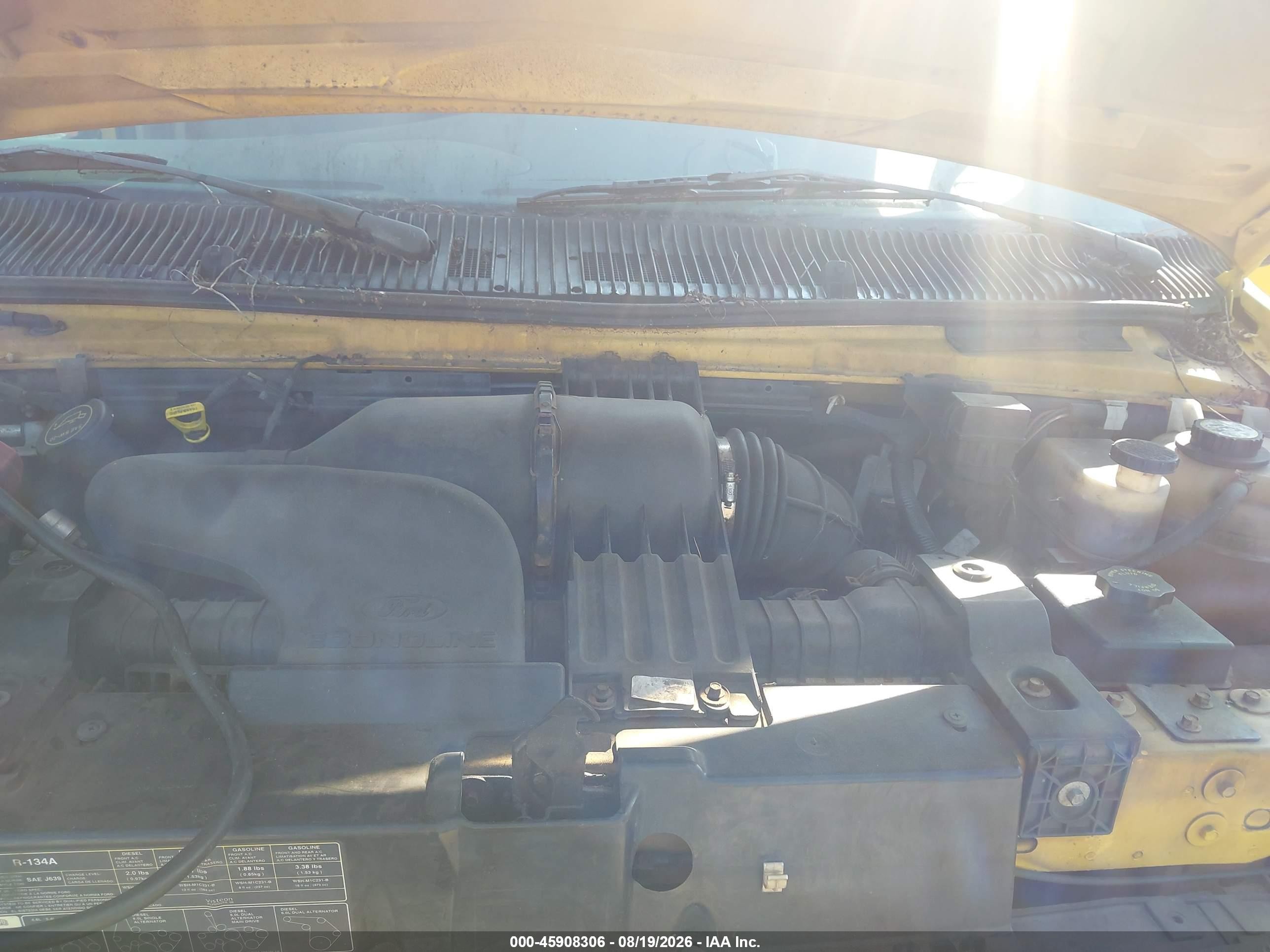 2007 Ford E-250 Commercial/recreational Yellow vin: 1FTNE24W87DB03784