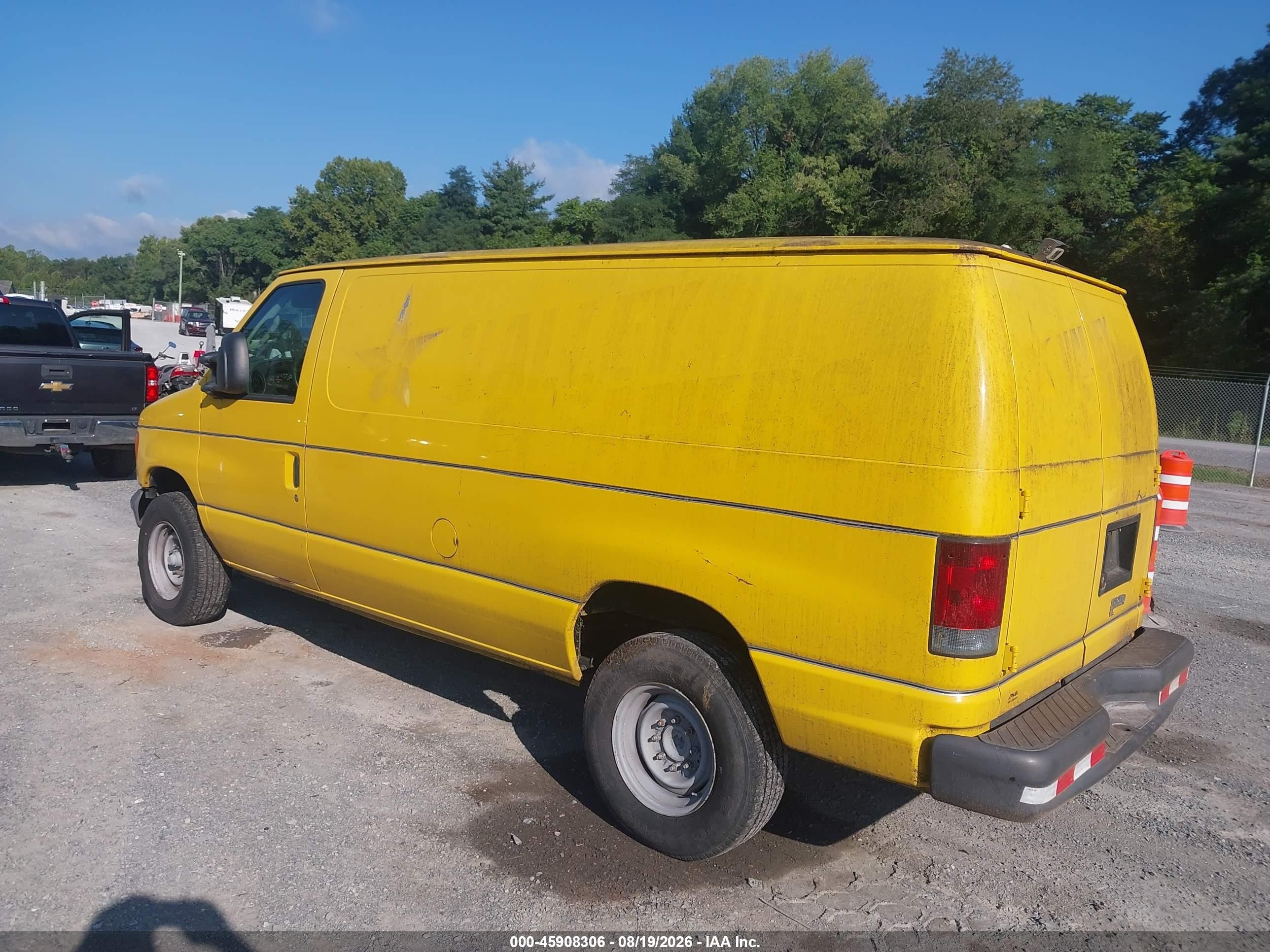 2007 Ford E-250 Commercial/recreational Yellow vin: 1FTNE24W87DB03784