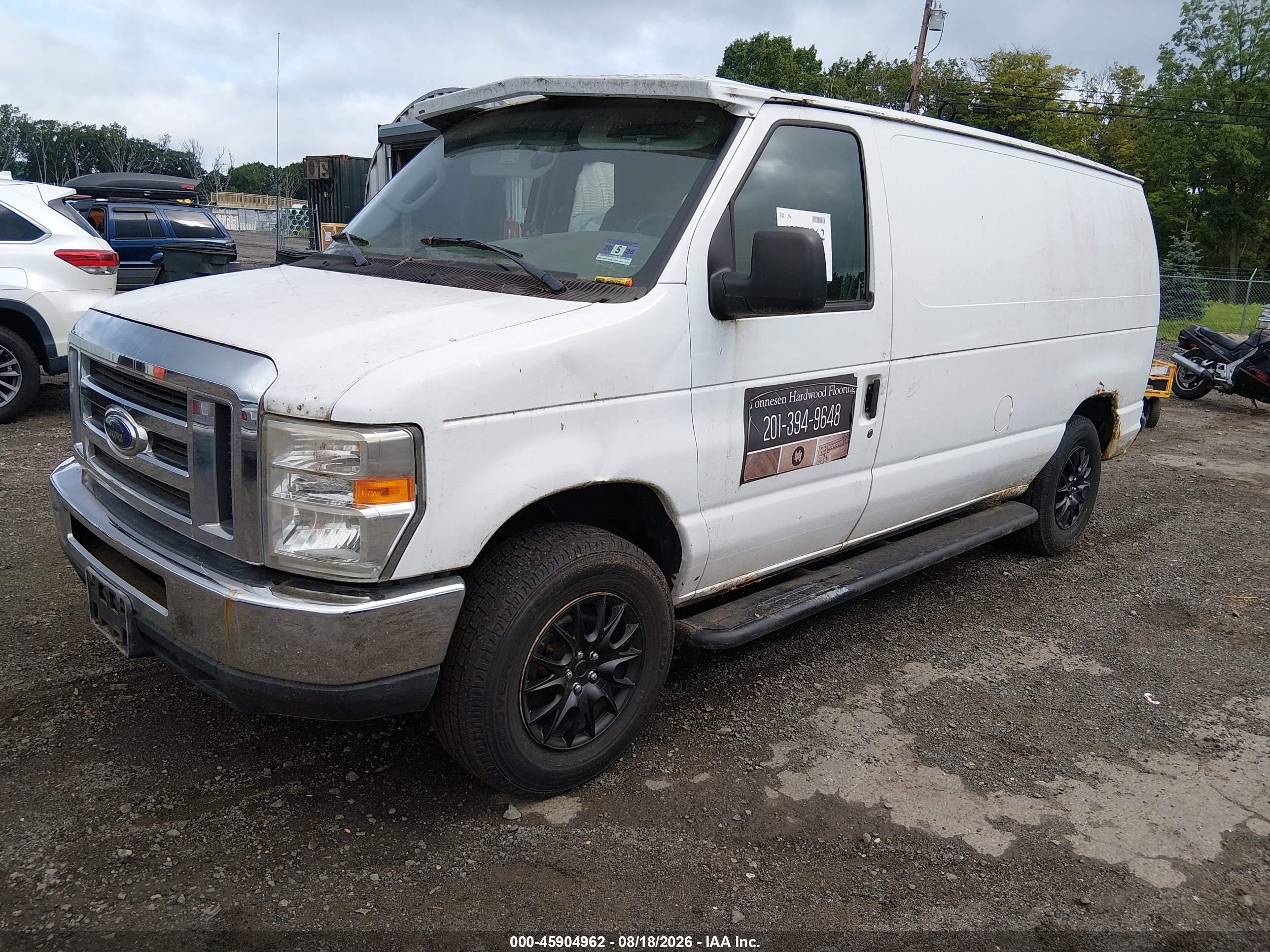 2008 Ford E-250 Commercial White vin: 1FTNE24W88DA61442