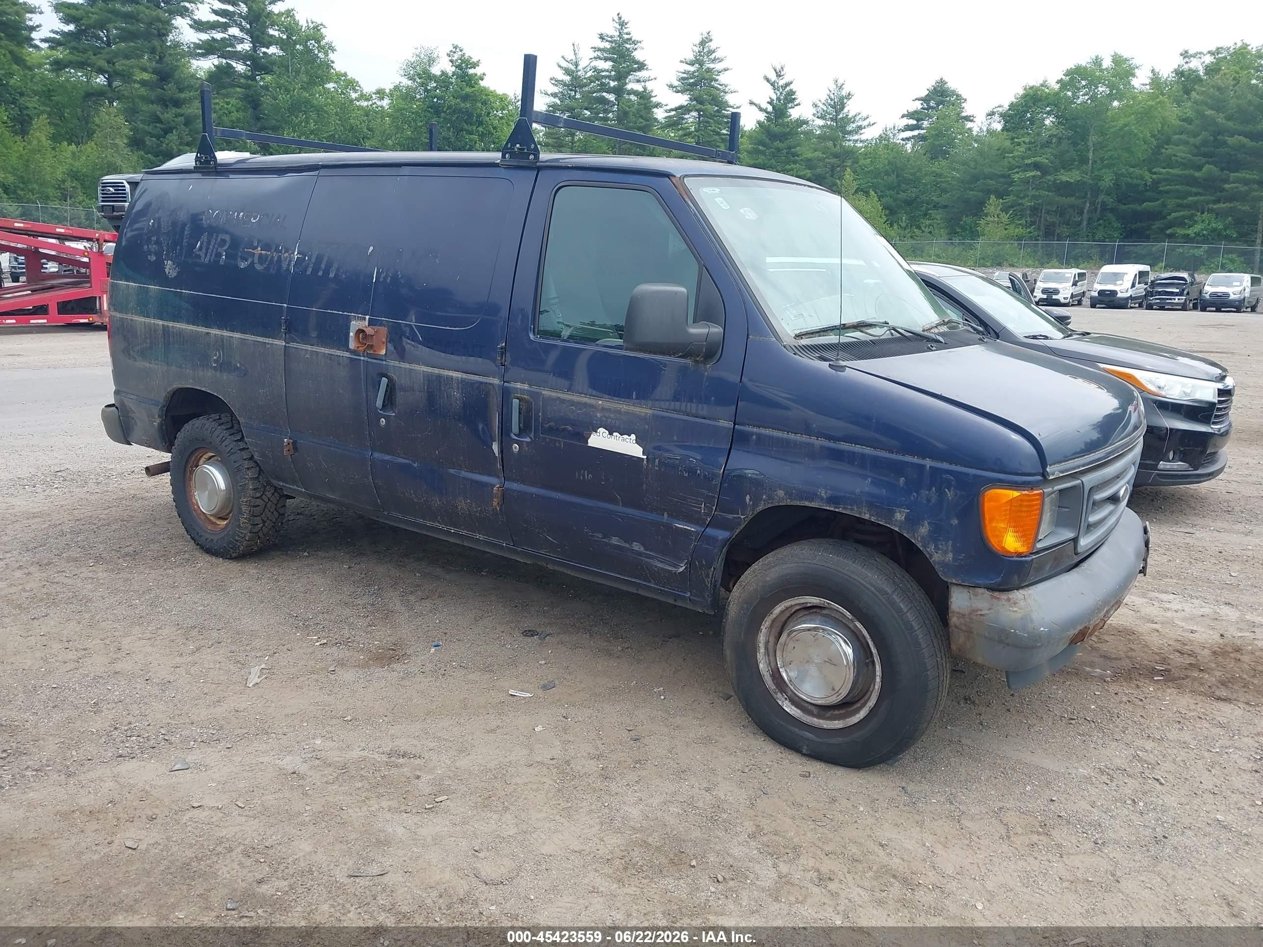 2005 Ford E-250 Commercial/recreational Dark Blue vin: 1FTNE24W95HB41286