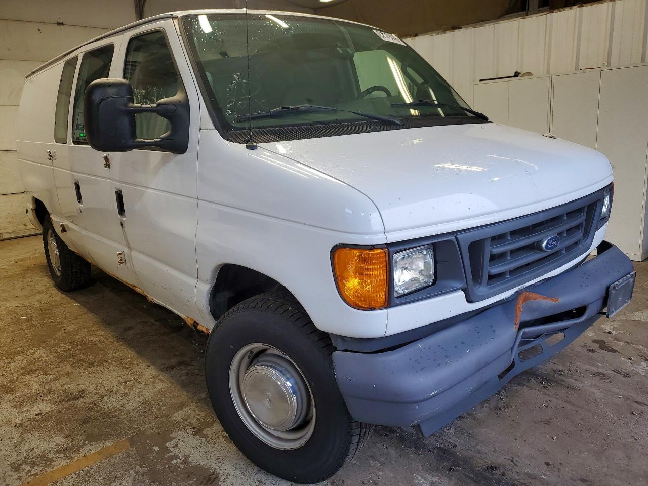 2006 Ford Econoline E250 Van White vin: 1FTNE24W96DA36384